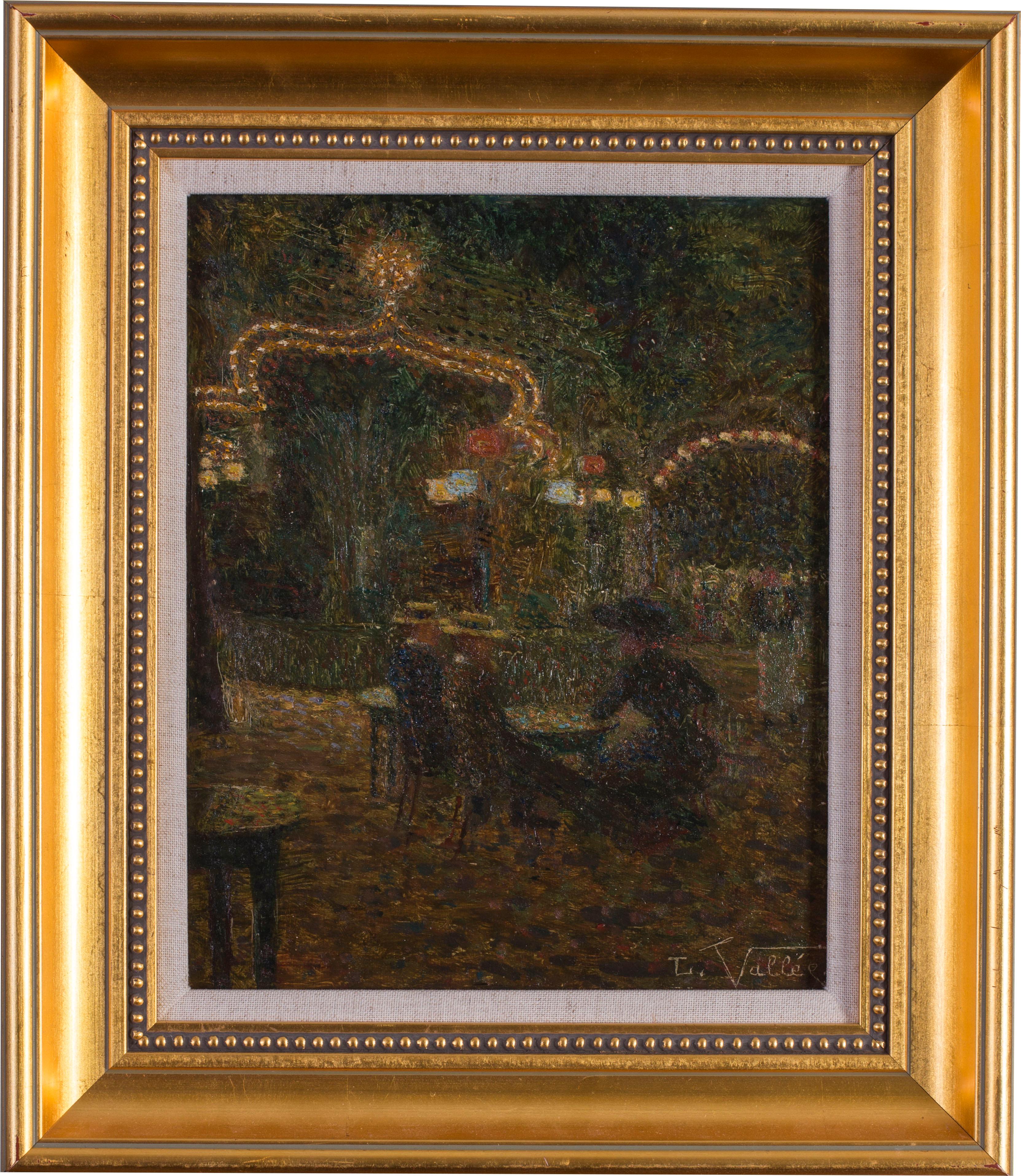 Figurative Painting de Ludovic Vallée - Belle Epoque Pintura al óleo postimpresionista del artista francés Ludovic Vallee