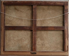 Le Parc Montsouris - Au Matin - Pointillist Oil, Figures in Landscape - L Vallee