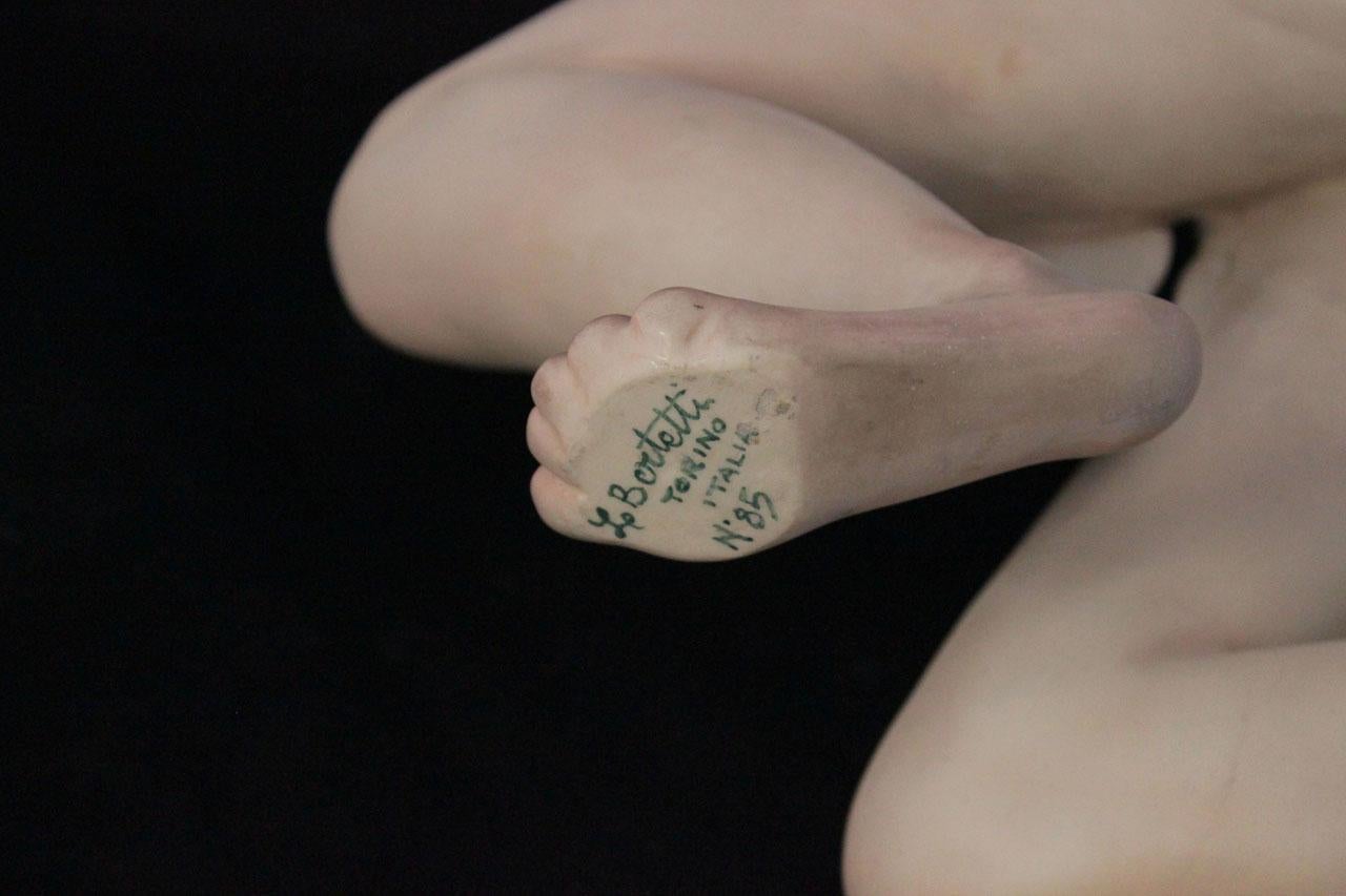 Ludovica Le Bertetti, Gran escultura de desnudo, años 20, Cerámica Italiano en venta