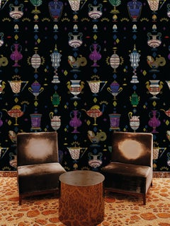 Ludovica Nero Mezzanotte Wallpaper - Racconti collection