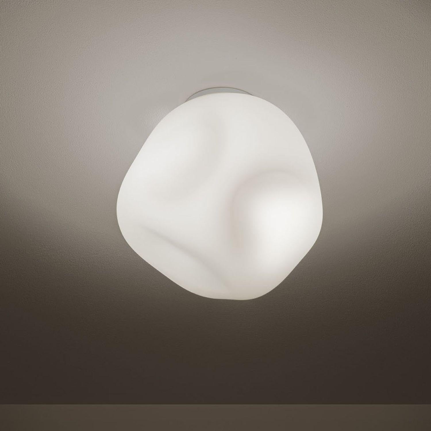 Extra große „Hoba“-Deckenleuchte aus geblasenem Glas von Ludovica & Palomba für Foscarini

Hoba
