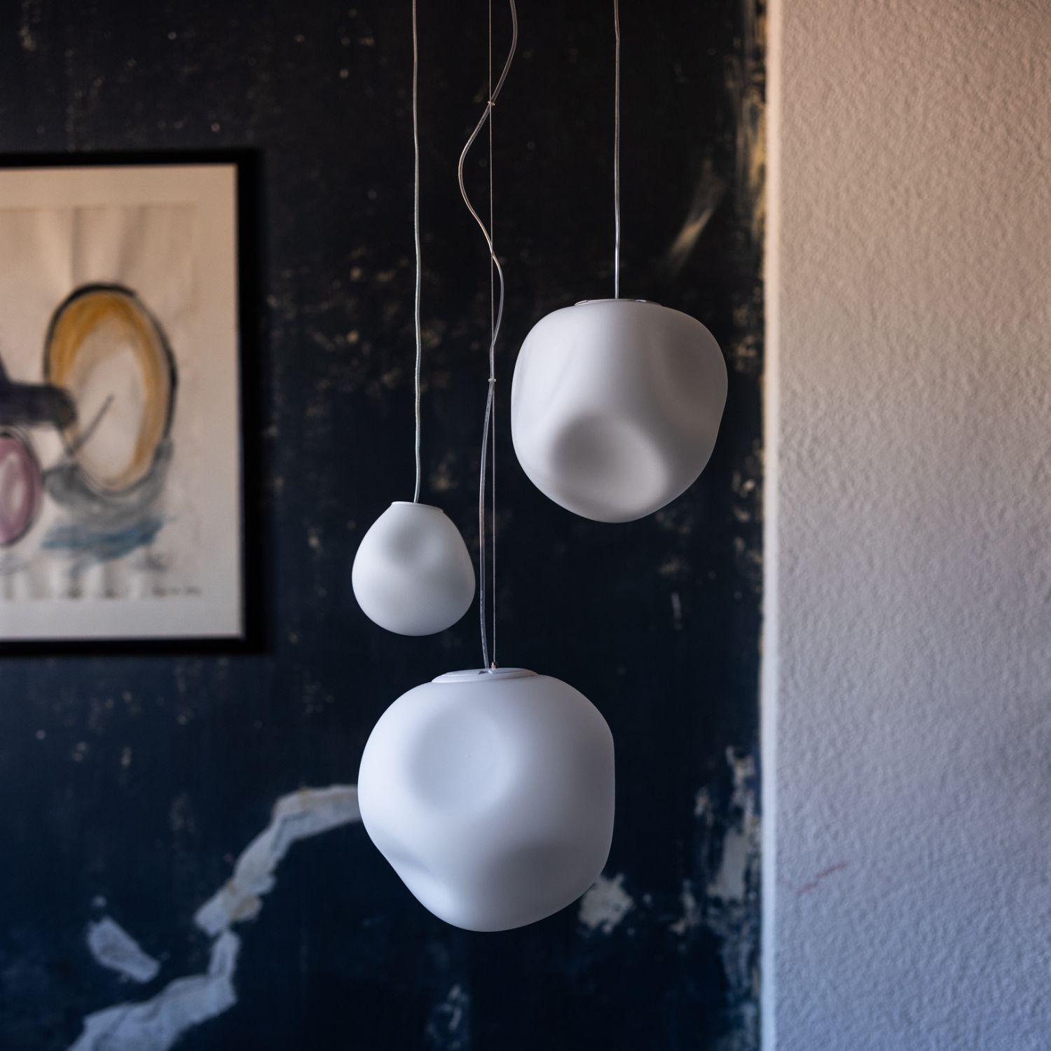 Mid-Century Modern Ludovica & Palomba 'Hoba' Blown Glass Suspension Lamp for Foscarini For Sale