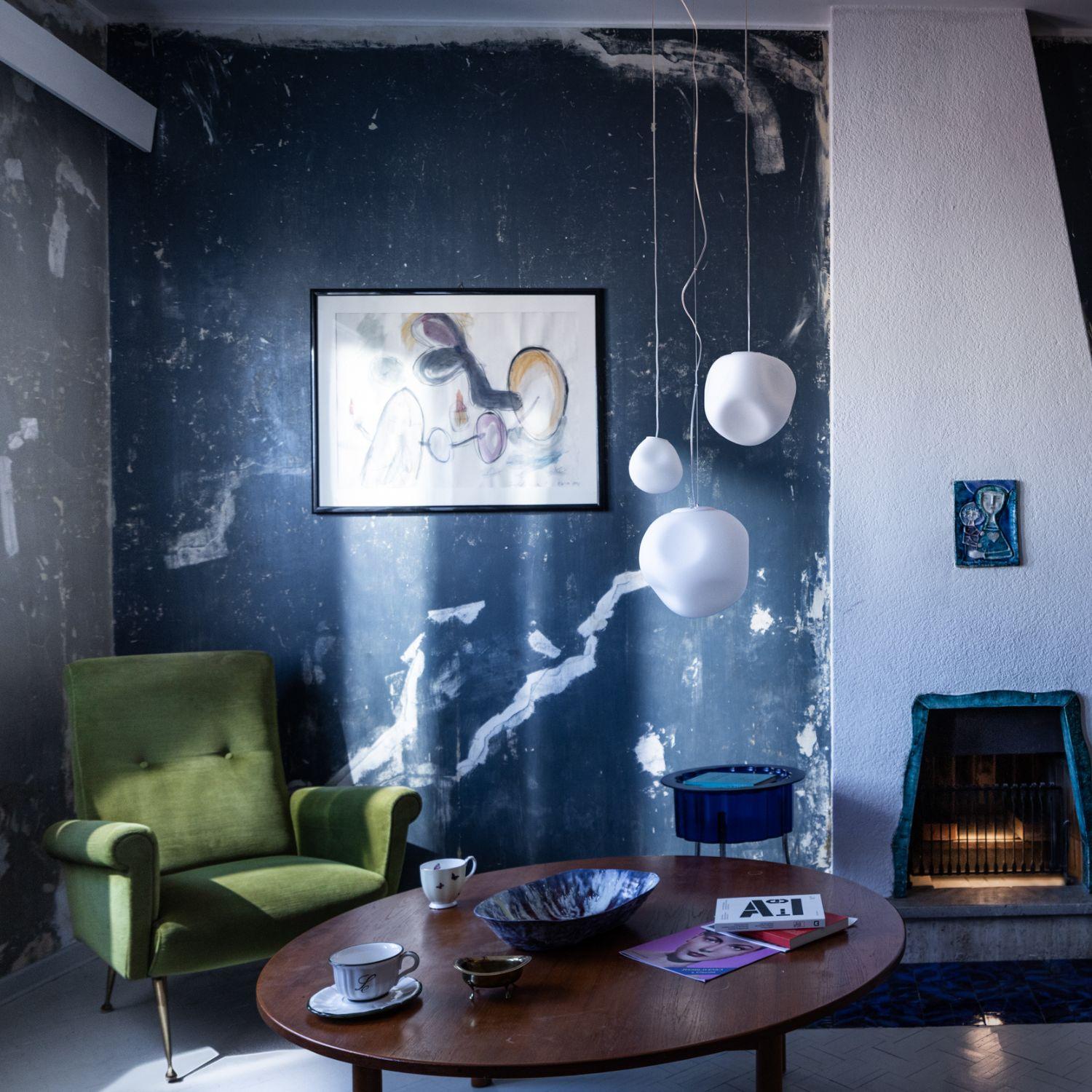 Ludovica & Palomba 'Hoba' Blown Glass Suspension Lamp for Foscarini In New Condition For Sale In Glendale, CA