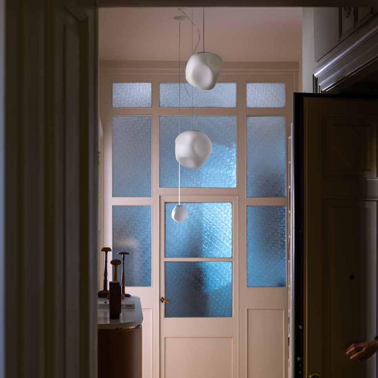 Contemporary Ludovica & Palomba 'Hoba' Blown Glass Suspension Lamp for Foscarini For Sale