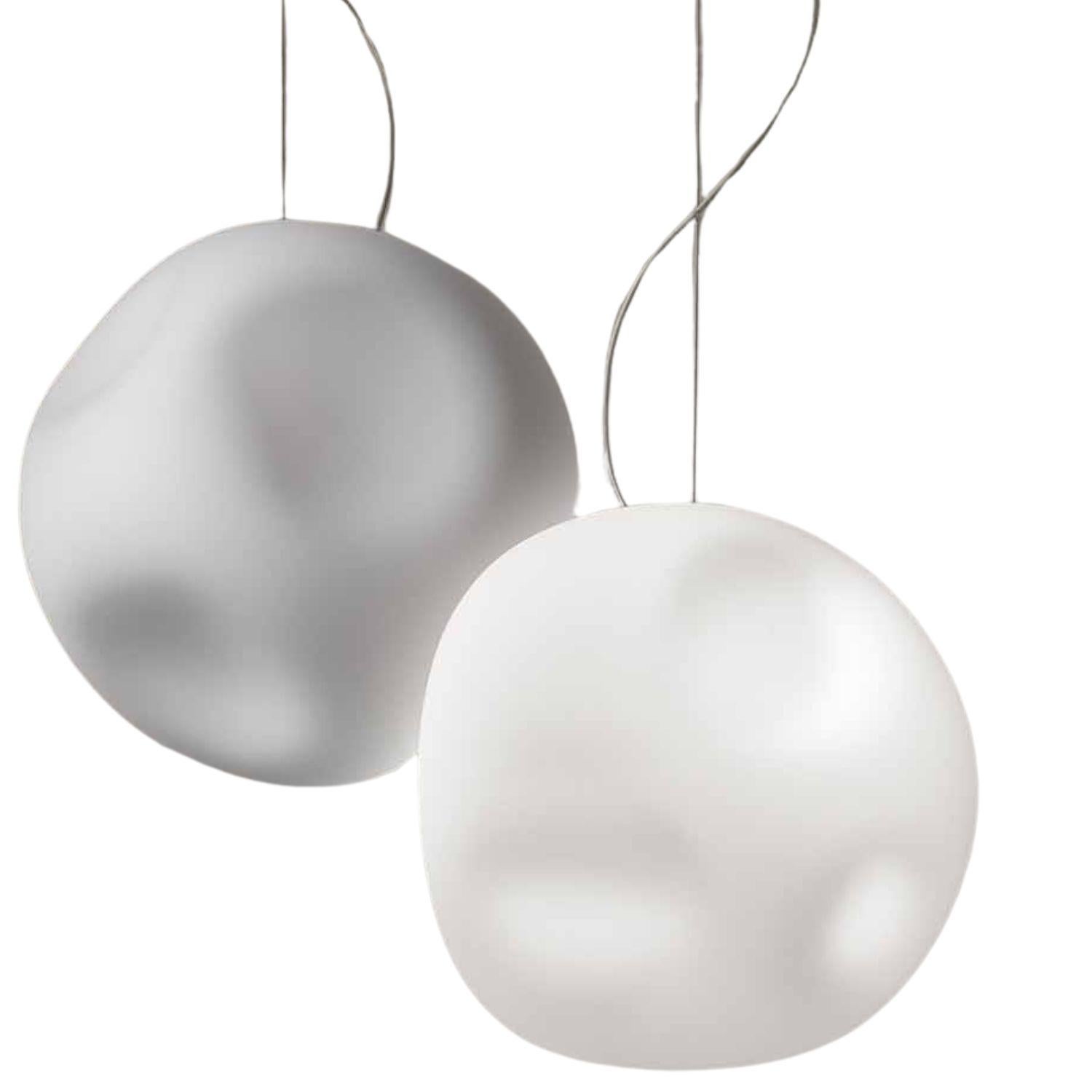Metal Ludovica & Palomba 'Hoba' Blown Glass Suspension Lamp for Foscarini For Sale