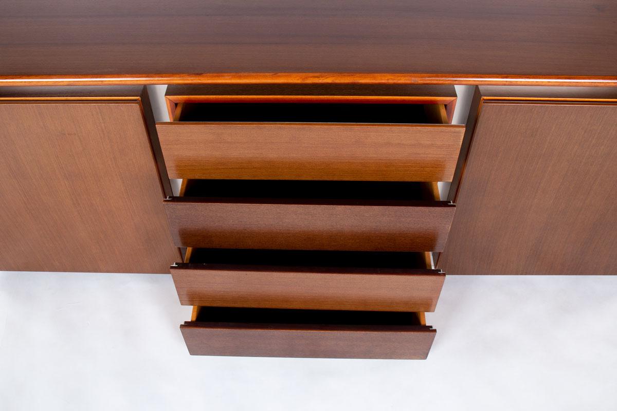 Buffet Ludovico Acerbis en acier inoxydable et bois de rose, Italie, années 1970 en vente 4