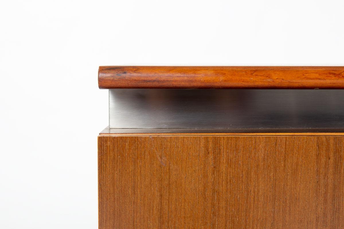 Buffet Ludovico Acerbis en acier inoxydable et bois de rose, Italie, années 1970 en vente 2