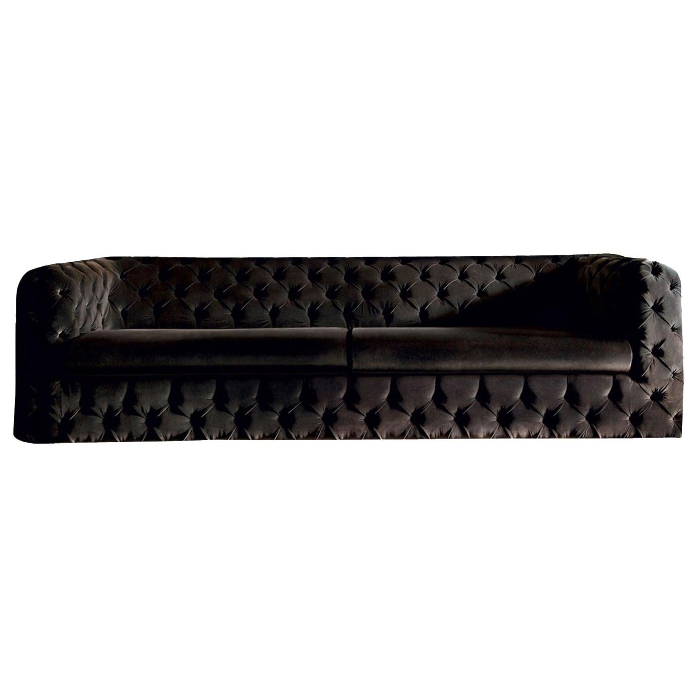 Ludovico Black Sofa by Dom Edizioni For Sale