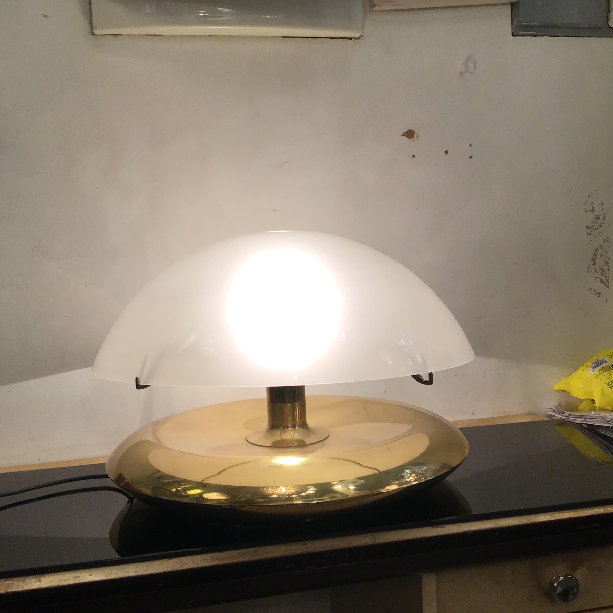 Ludovico Diaz De Santilana “ Medusa” Table Lamp Brass Glass 1960 Italy  For Sale 2