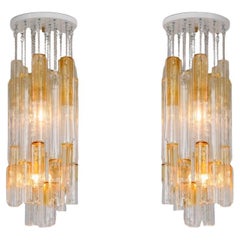 Ludovico Diaz de Santilla Venini Calza chandeliers Italy 1960