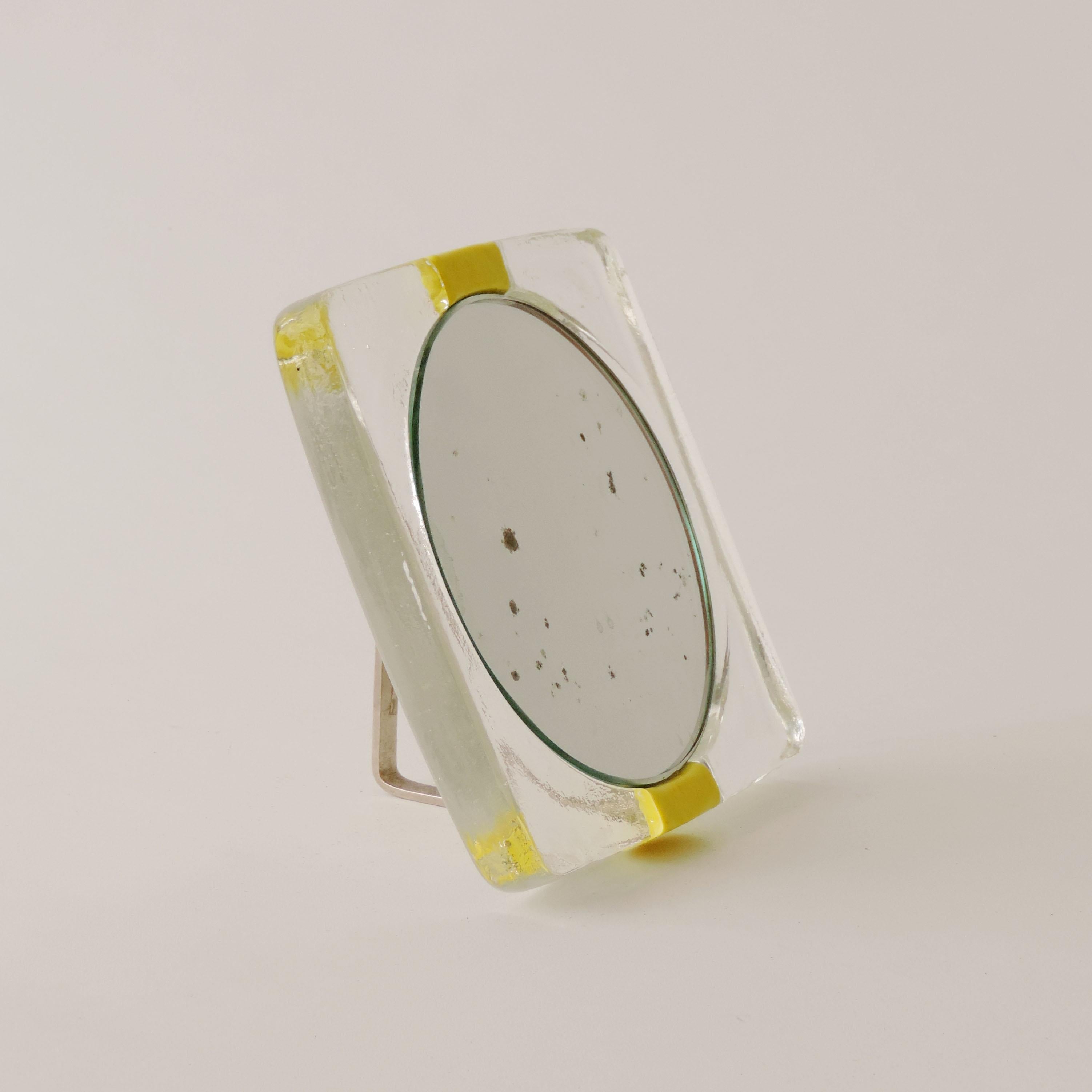Ludovico Diaz De Santillana and Venini Murano Glass Mirror for Pierre Cardin For Sale 1