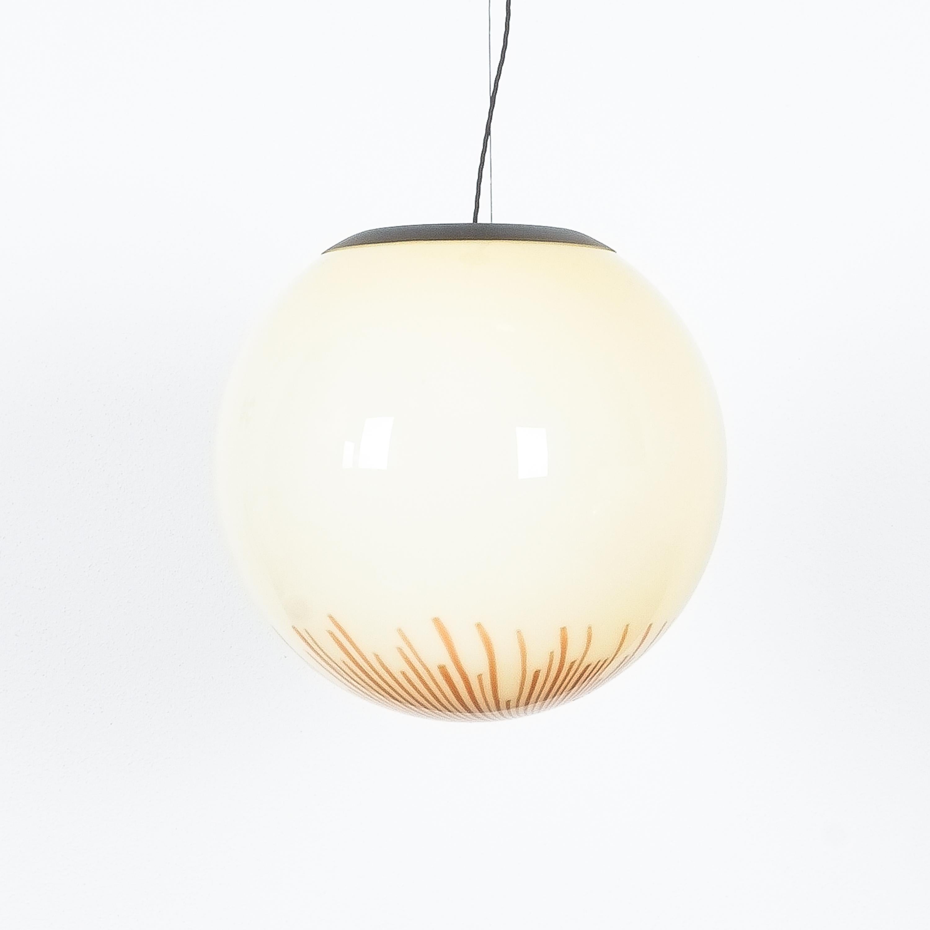 Blown Glass Ludovico Diaz de Santillana Glass Ball Pendant Lamp Anemone, Italy