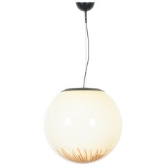 Lampe à suspension boule en verre Ludovico Diaz de Santillana, Anemone, Italie