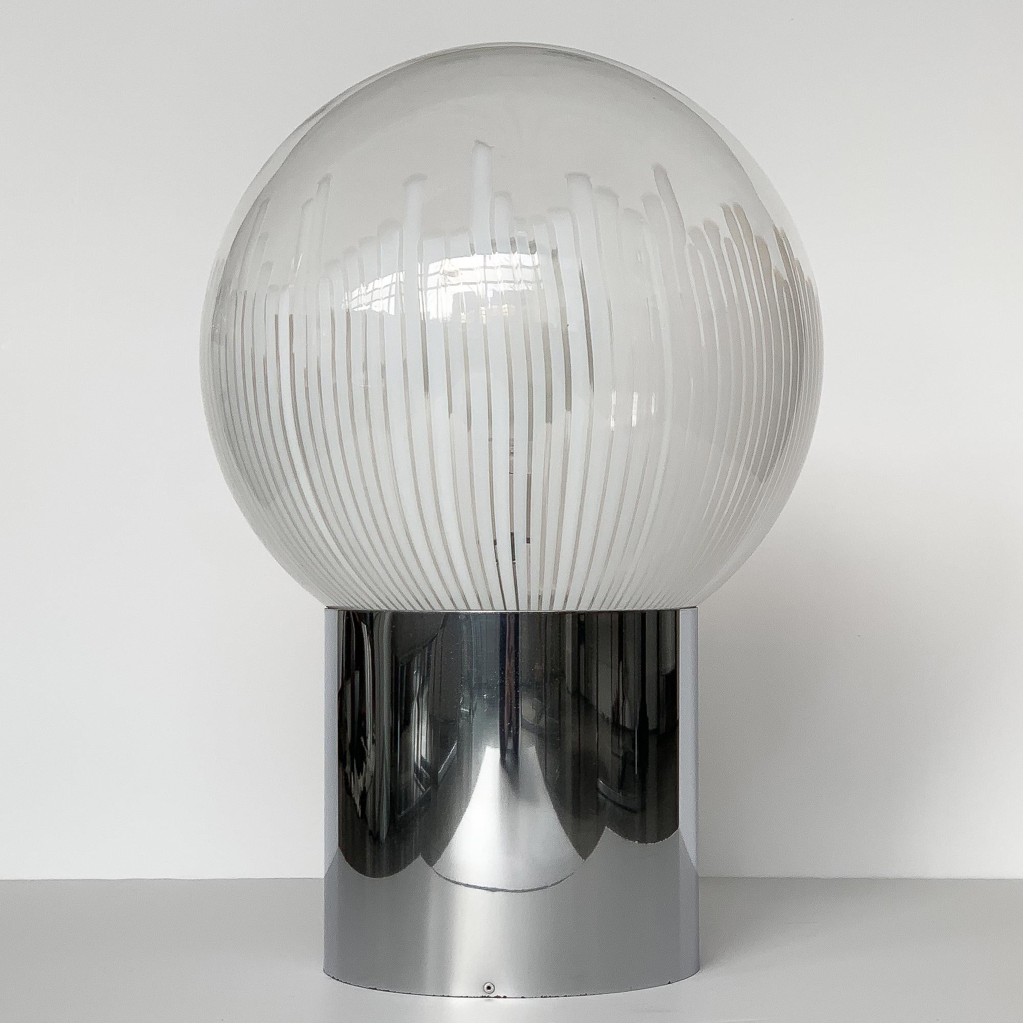 Mid-Century Modern Ludovico Diaz de Santillana Murano Glass Anemoni Table Lamp for Venini