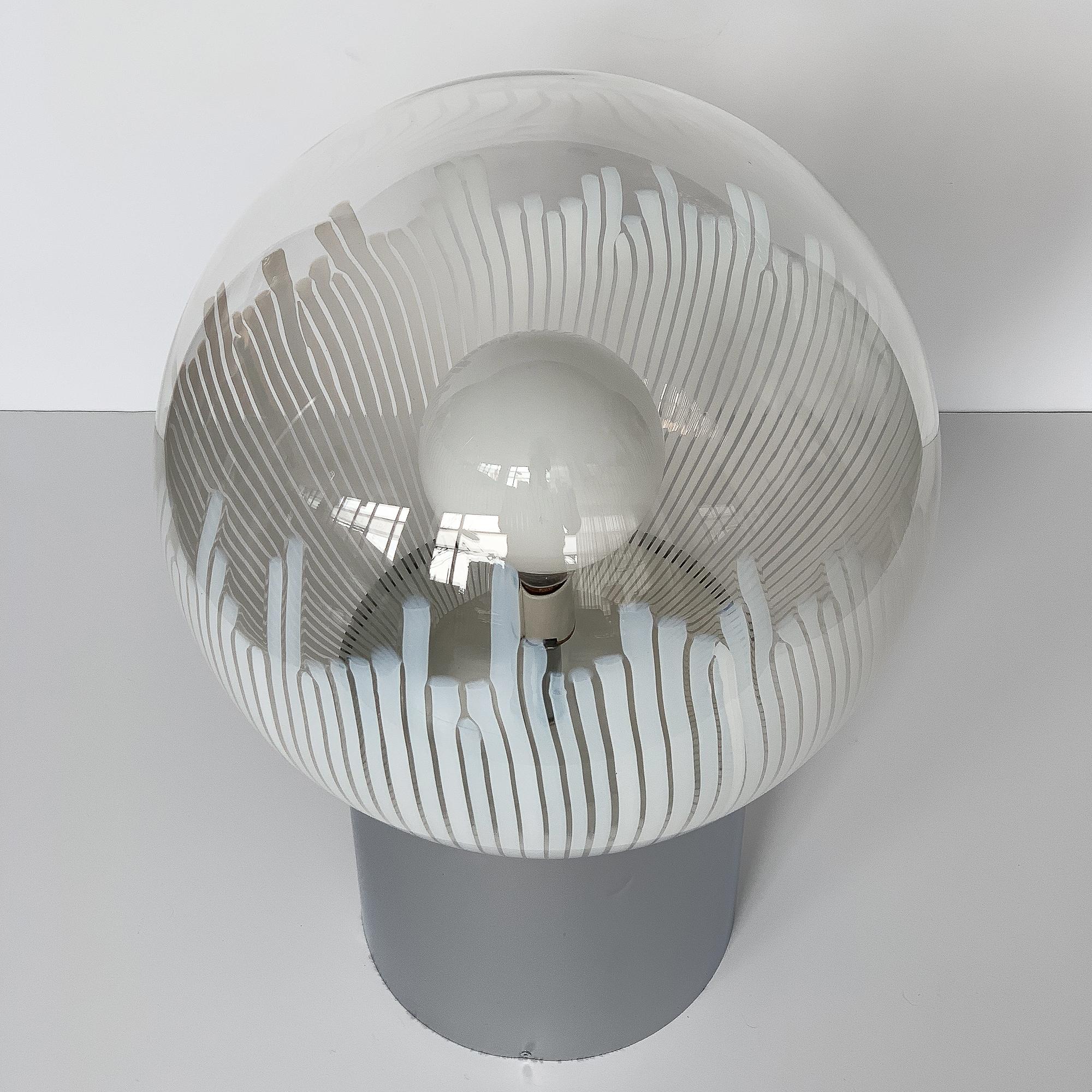 Italian Ludovico Diaz de Santillana Murano Glass Anemoni Table Lamp for Venini