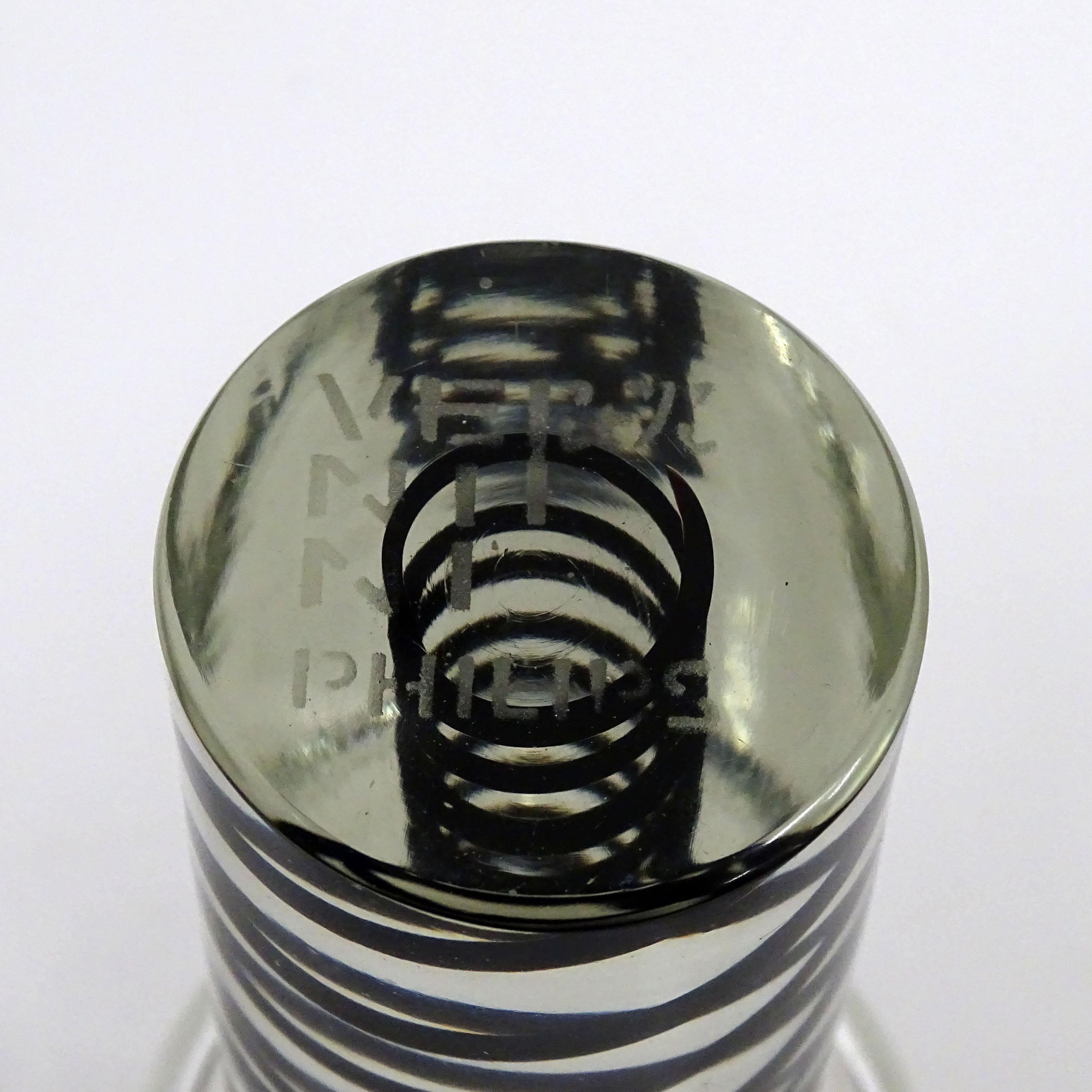 Ludovico Diaz de Santillana Jarrón de cristal de Murano de Venini para Philips, Italia 1965 mediados del siglo XX en venta