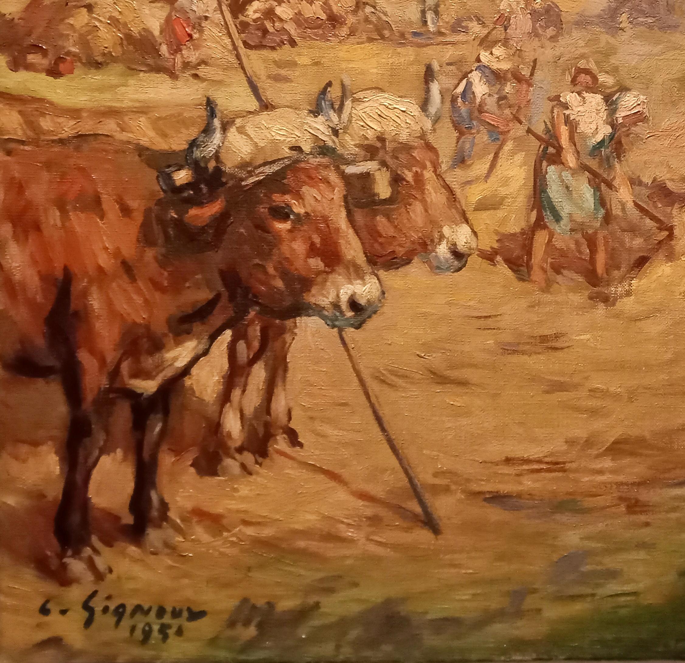 Ludovico Gignoux

Work in the field
oil painting on canvas
signed
very good condition
early 20th century
without frame.