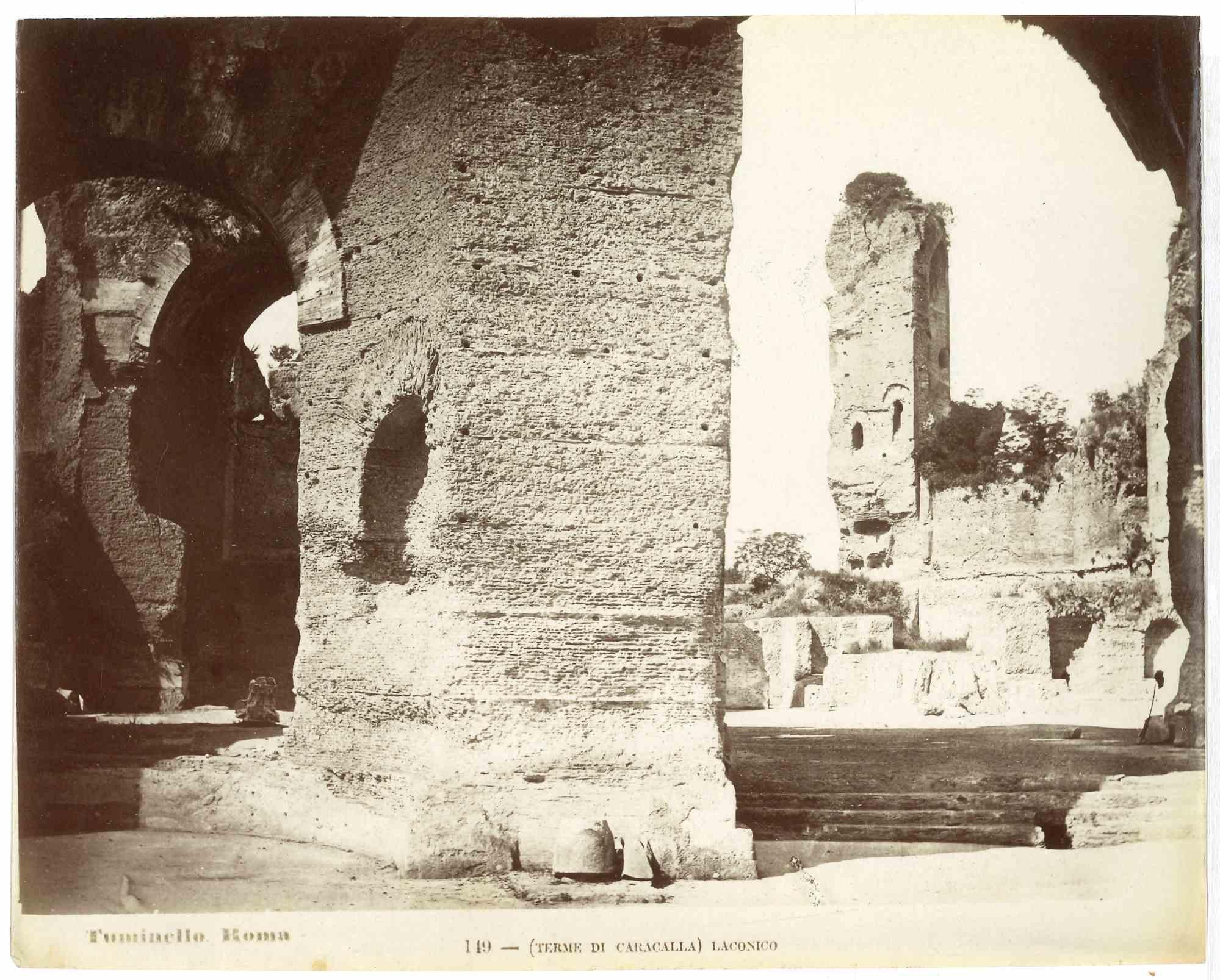 Baths of Caracalla is a vintage print in salt silver realized by Ludovico Tuminello in the early 20th Century.

Titled on the lower.

Good conditions except for some foxing.