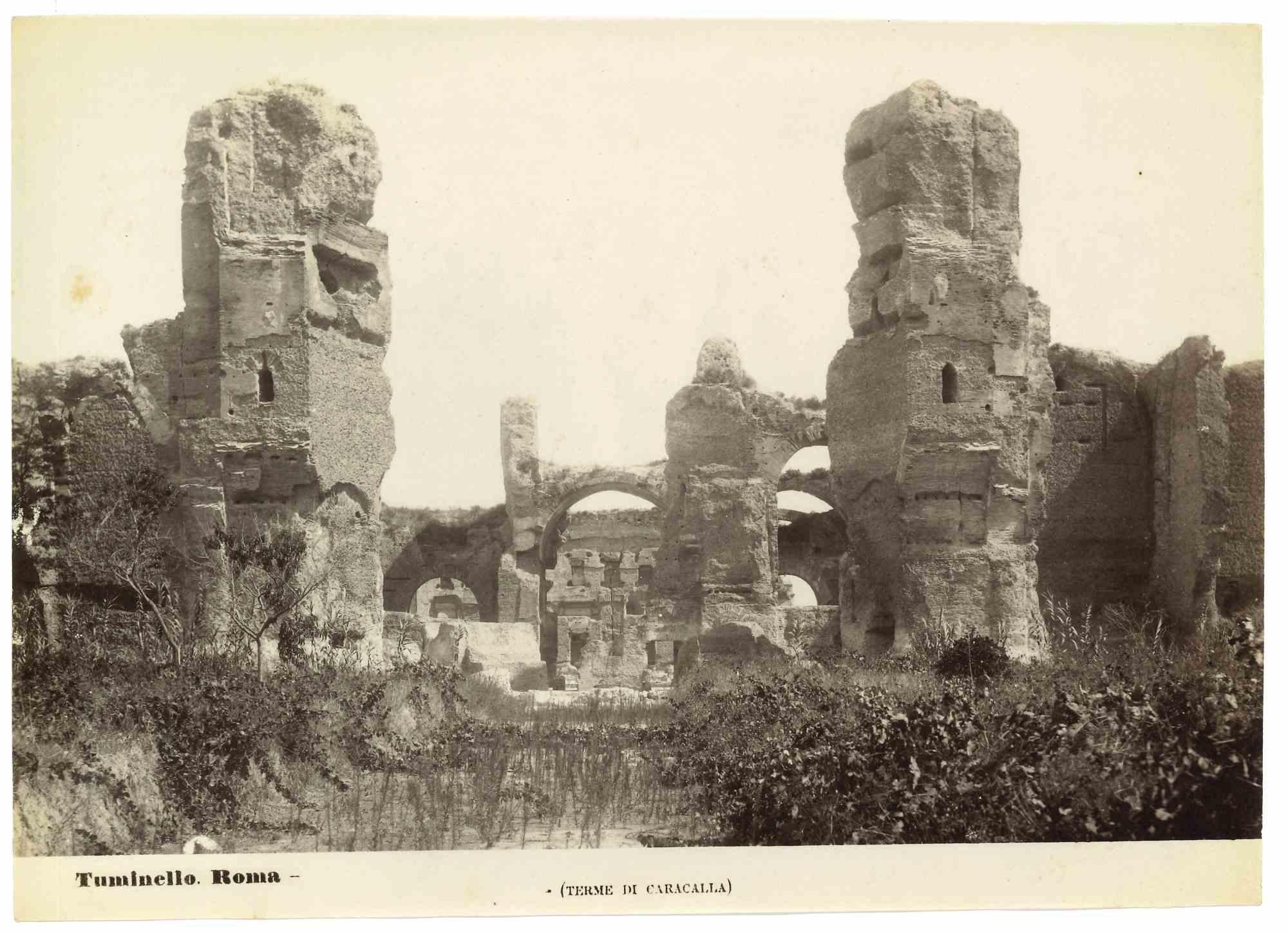 Baths of Caracalla is a vintage black and white photograph realized by an anonymous artist in the 20th Century.

Good conditions except for some foxing.

 