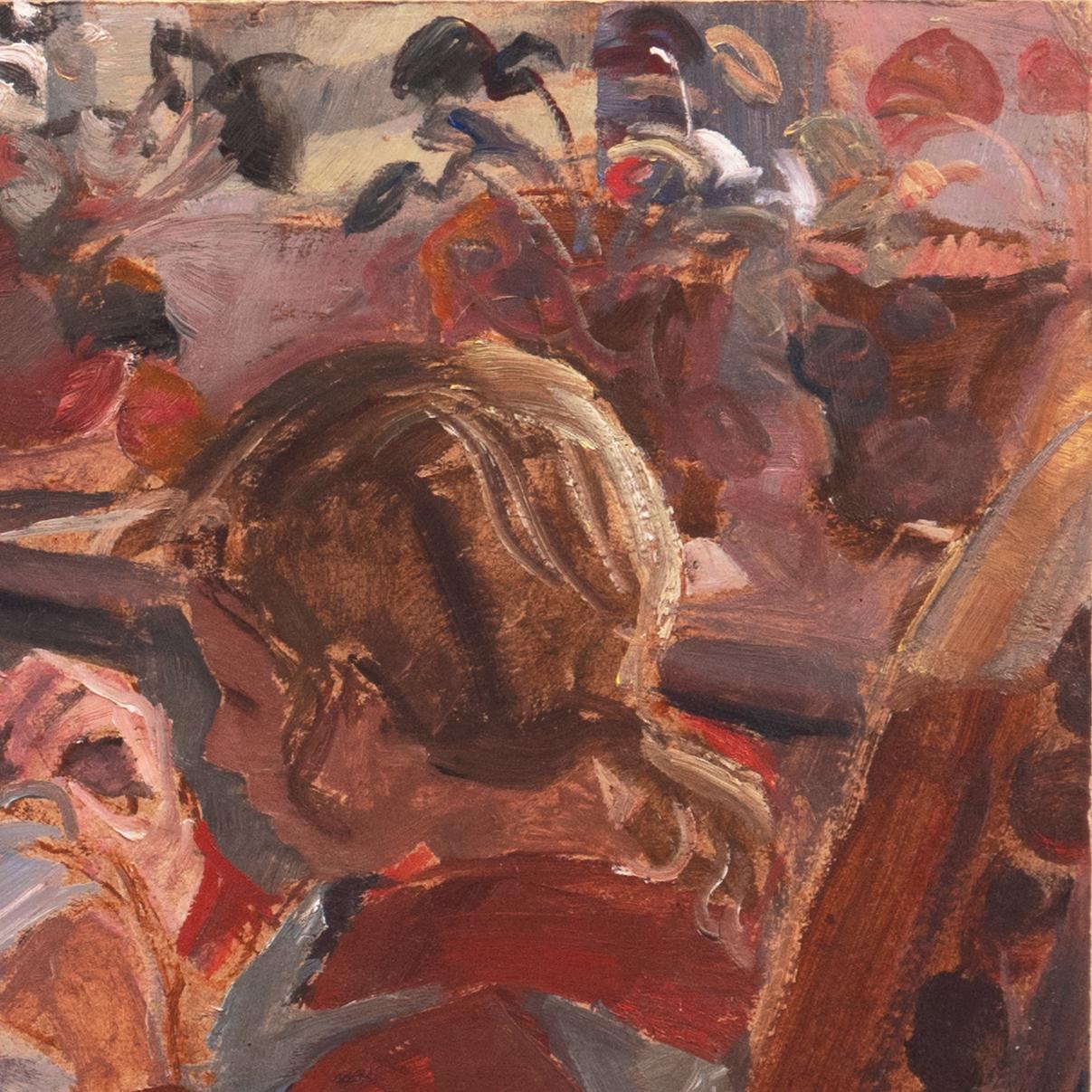 Signed lower right, 'Find' for Ludvig Find (Danish, 1869-1945) and painted circa 1900.

Ludvig Find first attended Copenhagen's School of Fine Arts and Kroyer's school (1888) before studying with Zahrtmann (1900). In Florence and Venice, (1893-4),