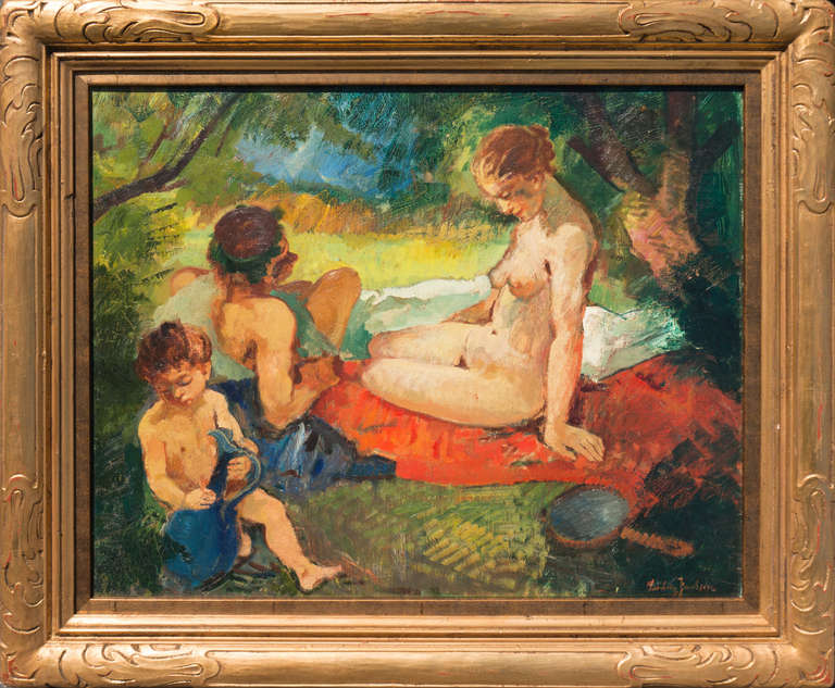 'The Nymph of the Woods', Paris Salon, Royal Academy, Charlottenborg, Benezit - Painting by Ludvig Jacobsen