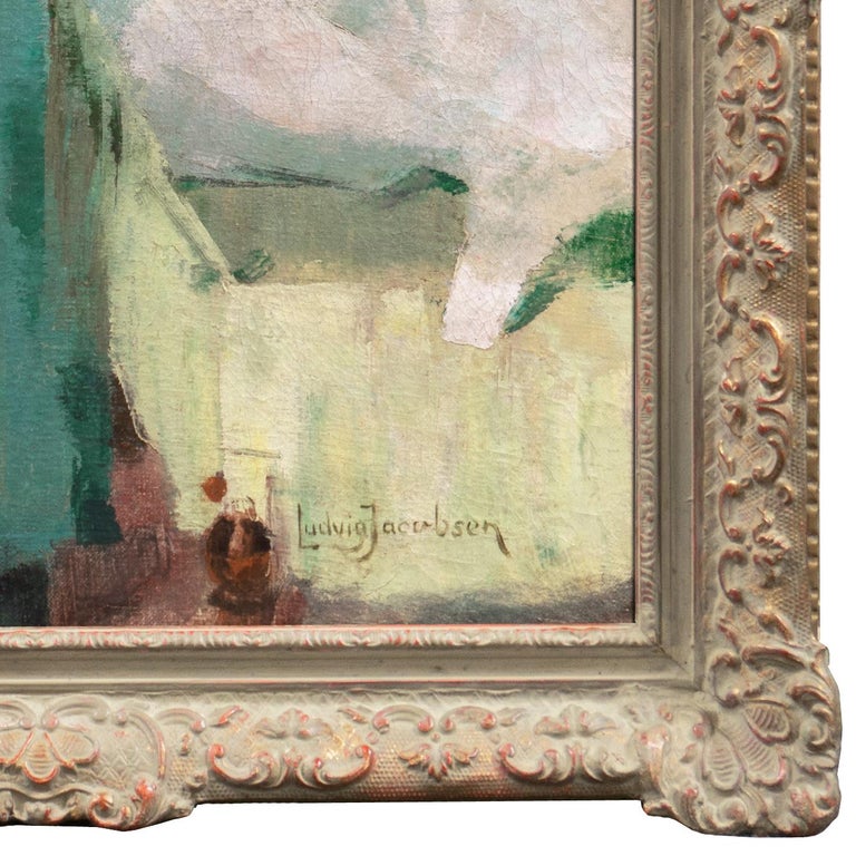 'Woman Ironing', Paris Salon Modernist, Royal Academy, Charlottenborg, Benezit - Post-Impressionist Painting by Ludvig Jacobsen