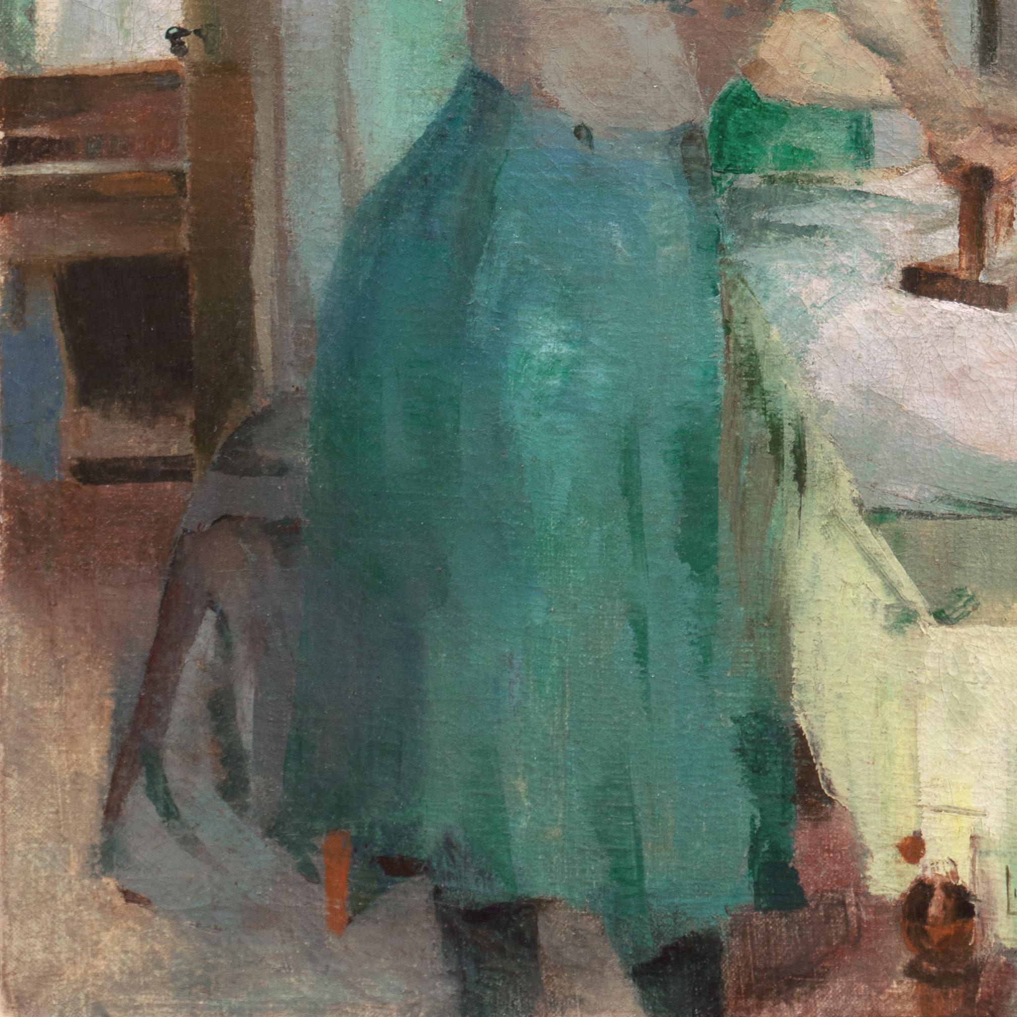 'Woman Ironing', Paris Salon Modernist, Royal Academy, Charlottenborg, Benezit For Sale 2