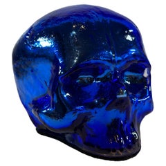 Ludvig Löfgren's Blue Art Glass Skull for Kosta Boda - Limited Edition