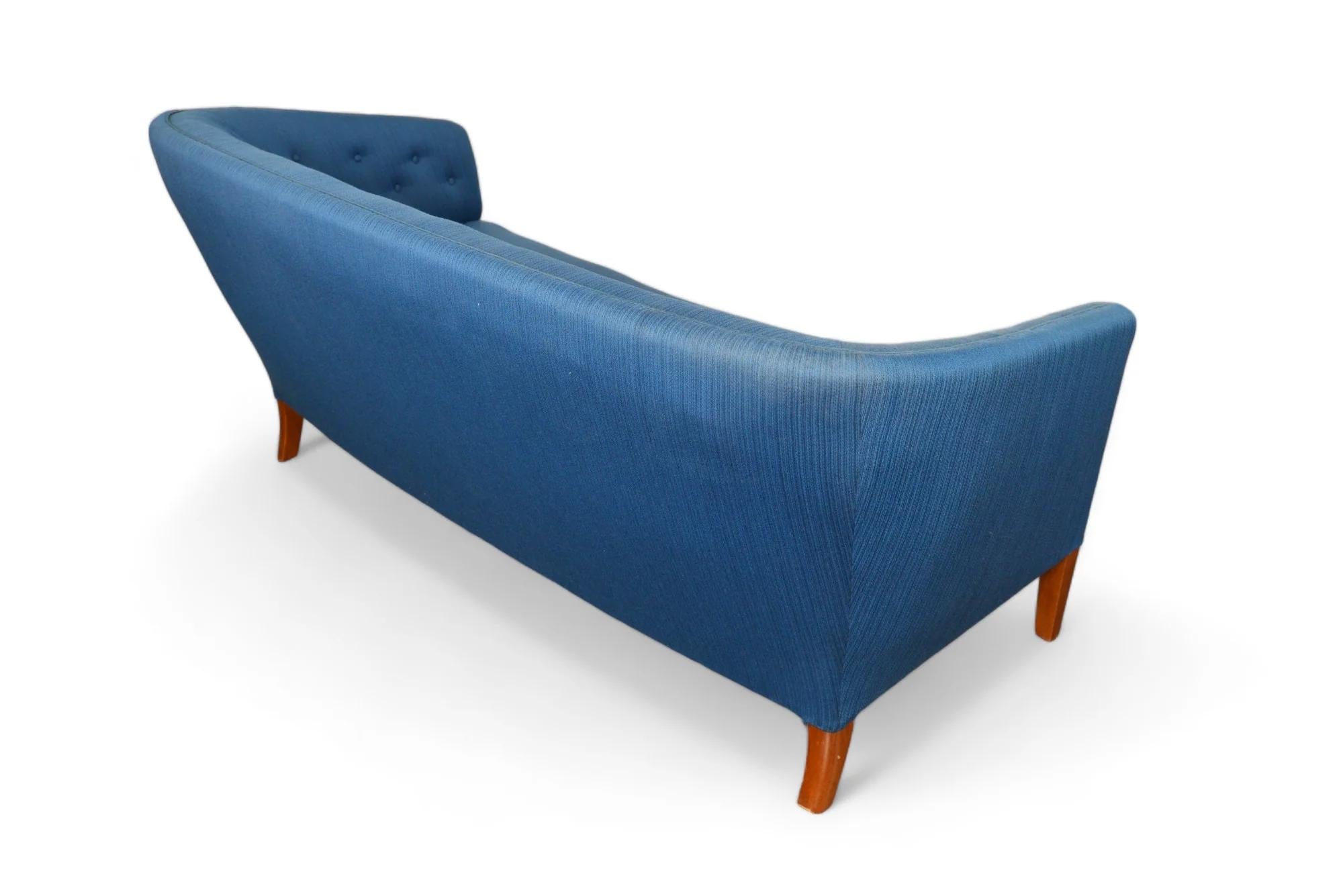Beech Ludvig Pontoppidan 1940s Sofa In Azure Wool For Sale