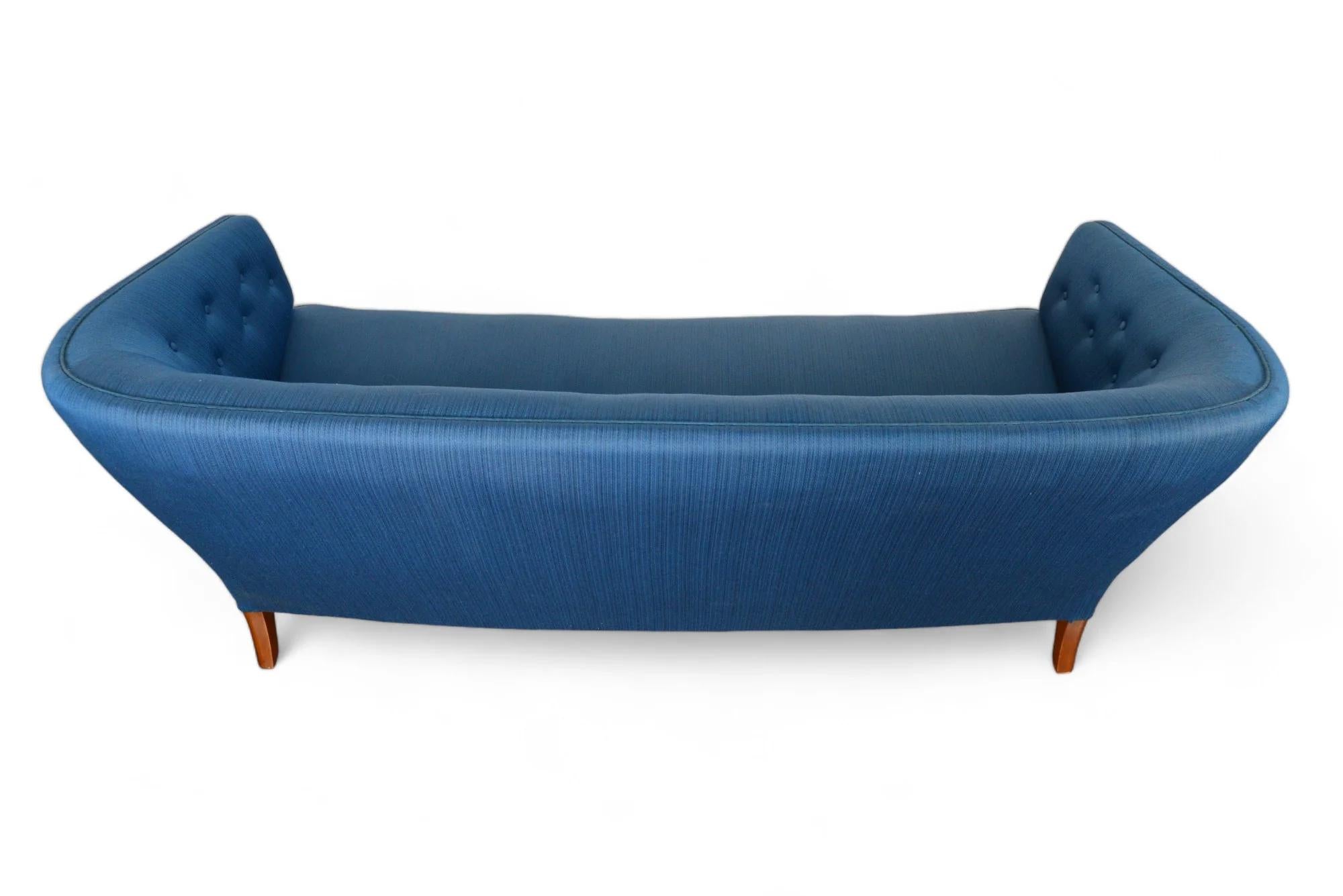 Ludvig Pontoppidan 1940s Sofa In Azure Wool For Sale 2