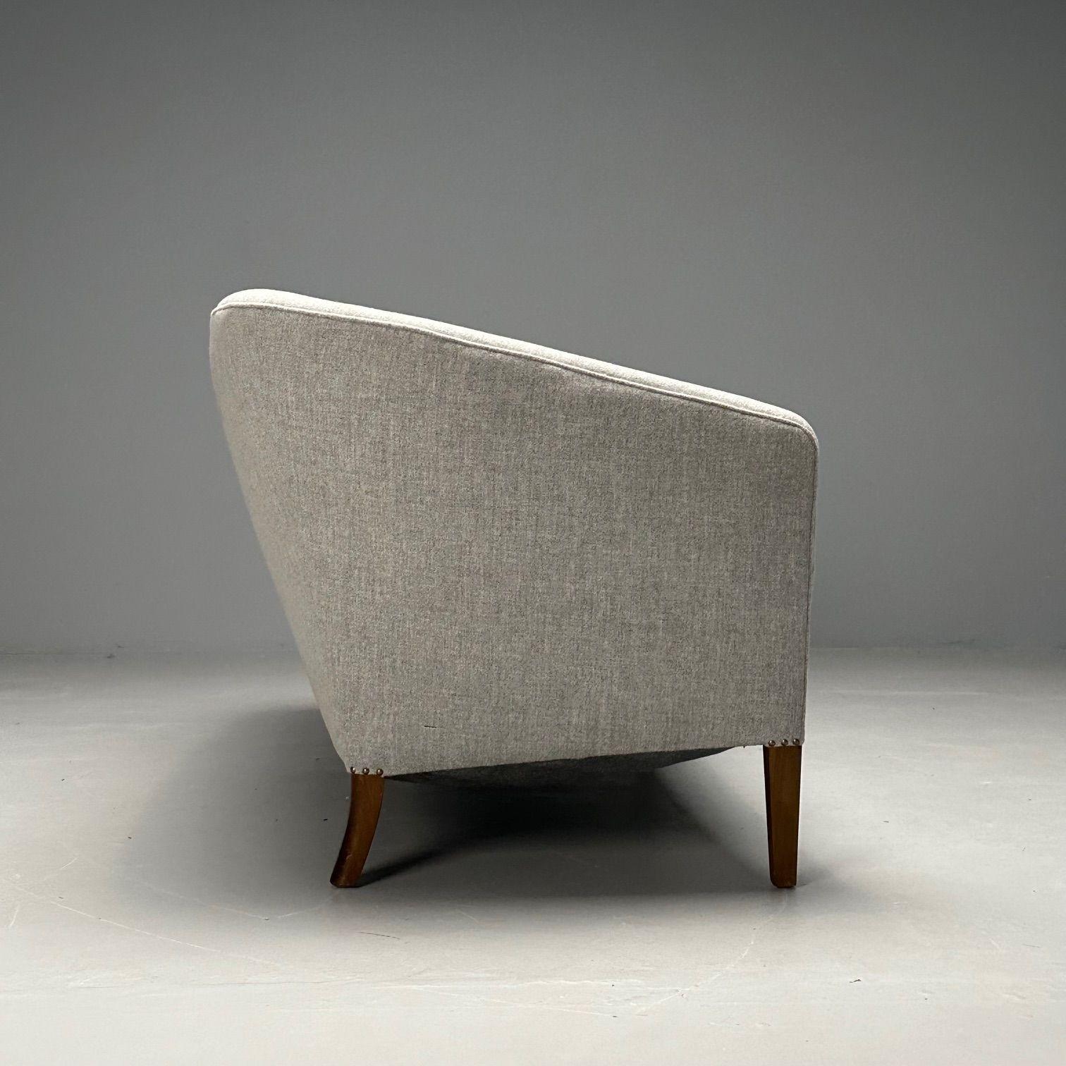 Ludvig Pontoppidan, Danish Mid-Century Modern, Sofa, Light Gray Wool, 1950s For Sale 7