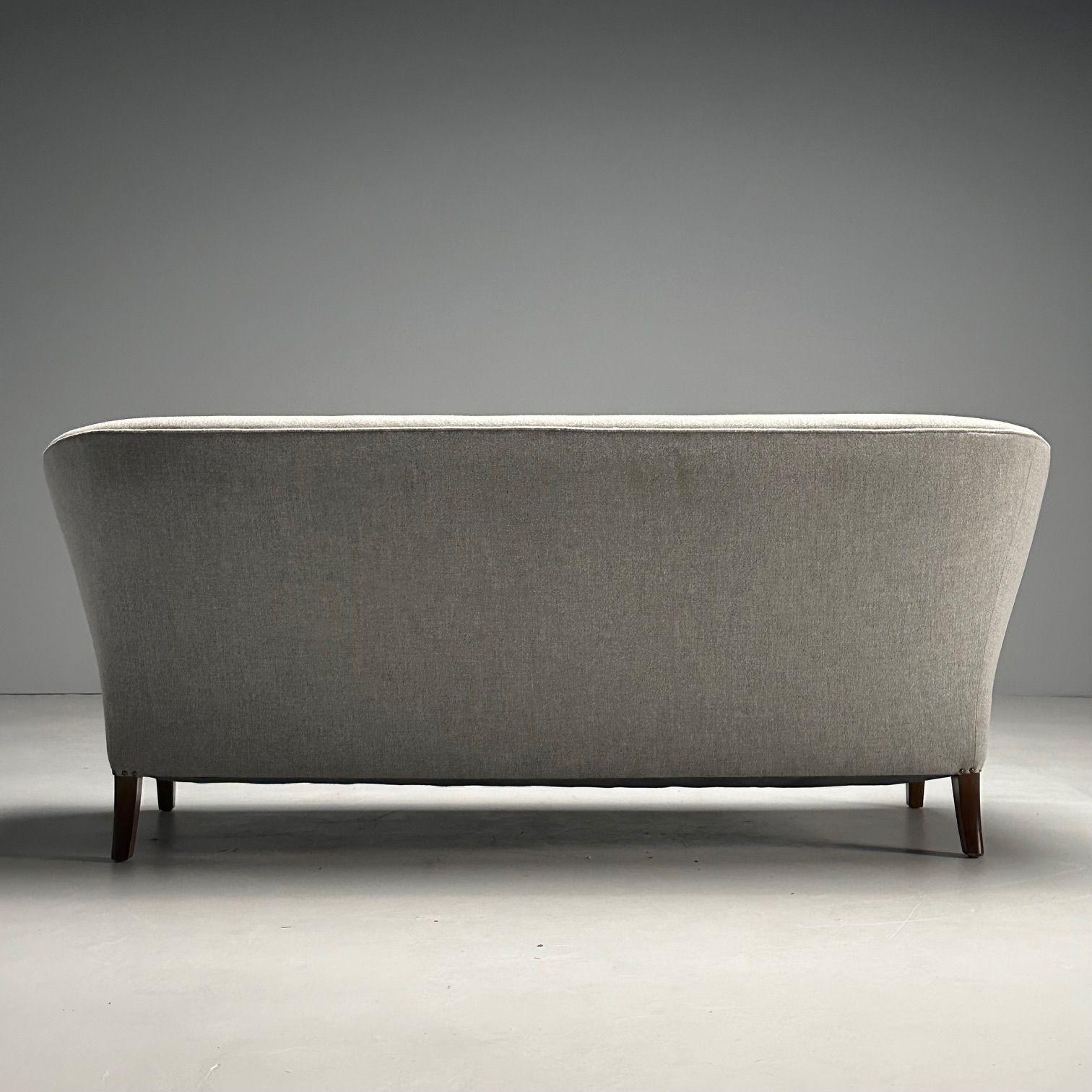 Ludvig Pontoppidan, Danish Mid-Century Modern, Sofa, Light Gray Wool, 1950s For Sale 8