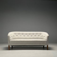Ludvig Pontoppidan, Danish Mid-Century Modern, Sofa, Light Gray Wool, 1950s