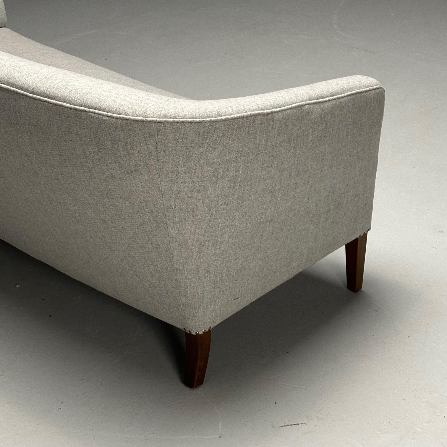 Ludvig Pontoppidan, Danish Mid-Century Modern, Sofa, Light Gray Wool, 1950s For Sale 5