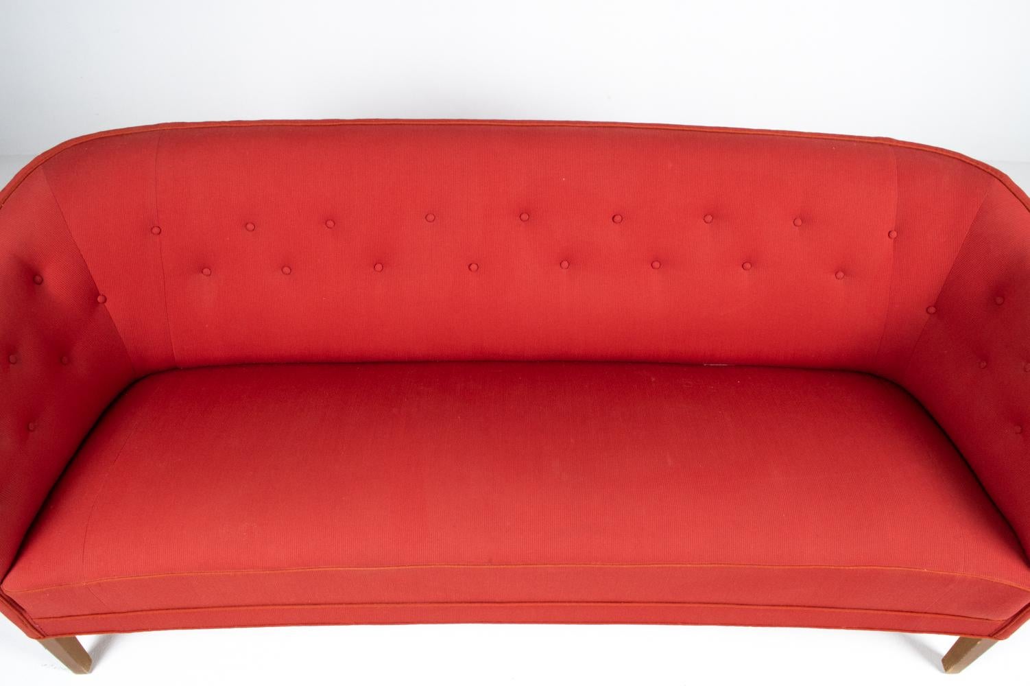 Mid-20th Century Ludvig Pontoppidan Danish Mid-Century Three-Seater Sofa For Sale