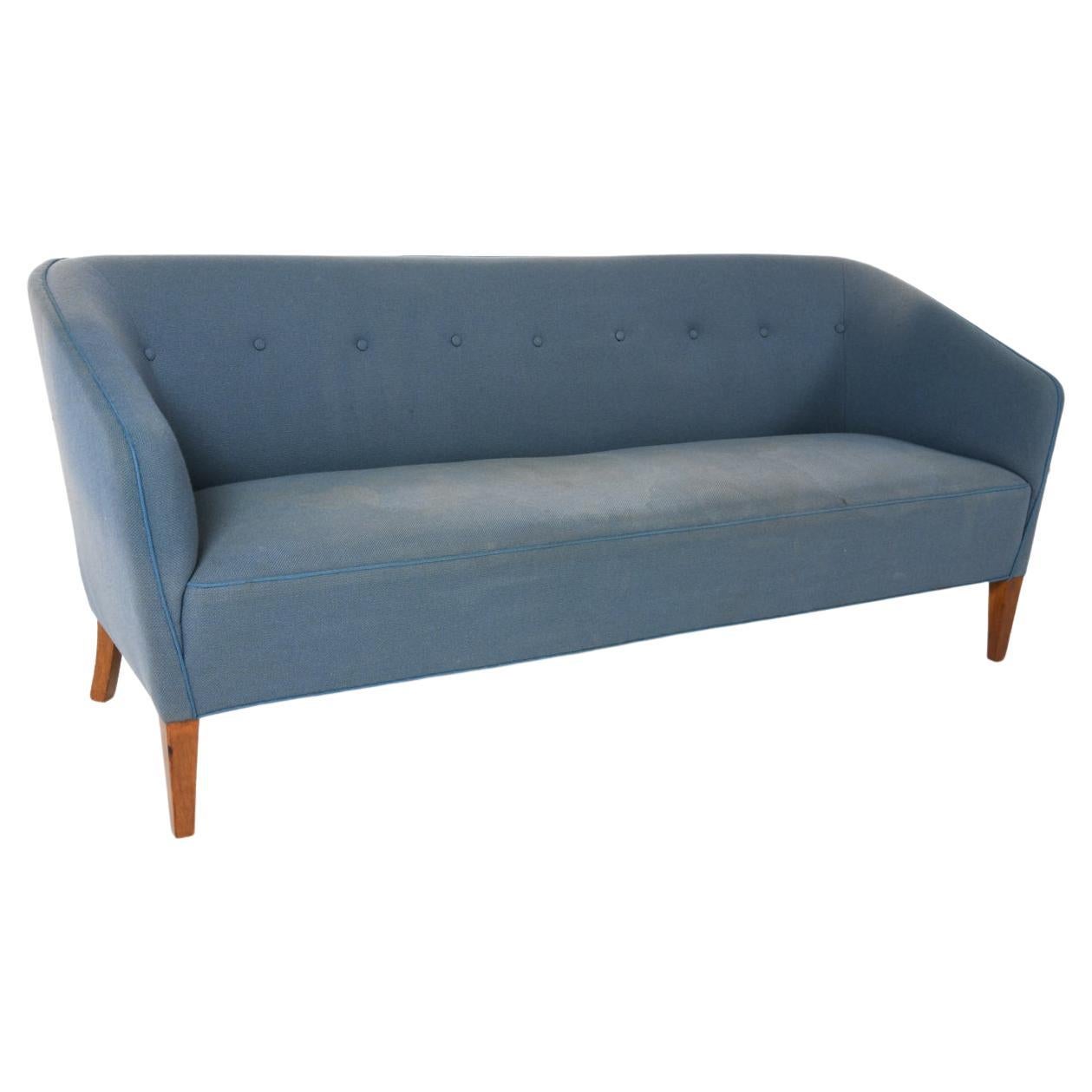 Ludvig Pontoppidan Mid-Century Danish Wool Sofa, Circa 1960s