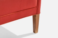 Ludvig Pontoppidan, Sofa, Wood, Fabric, Denmark, 1950s