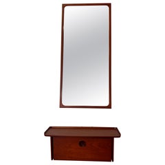Ludvig Pontoppidan Teak Console and Mirror Denmark