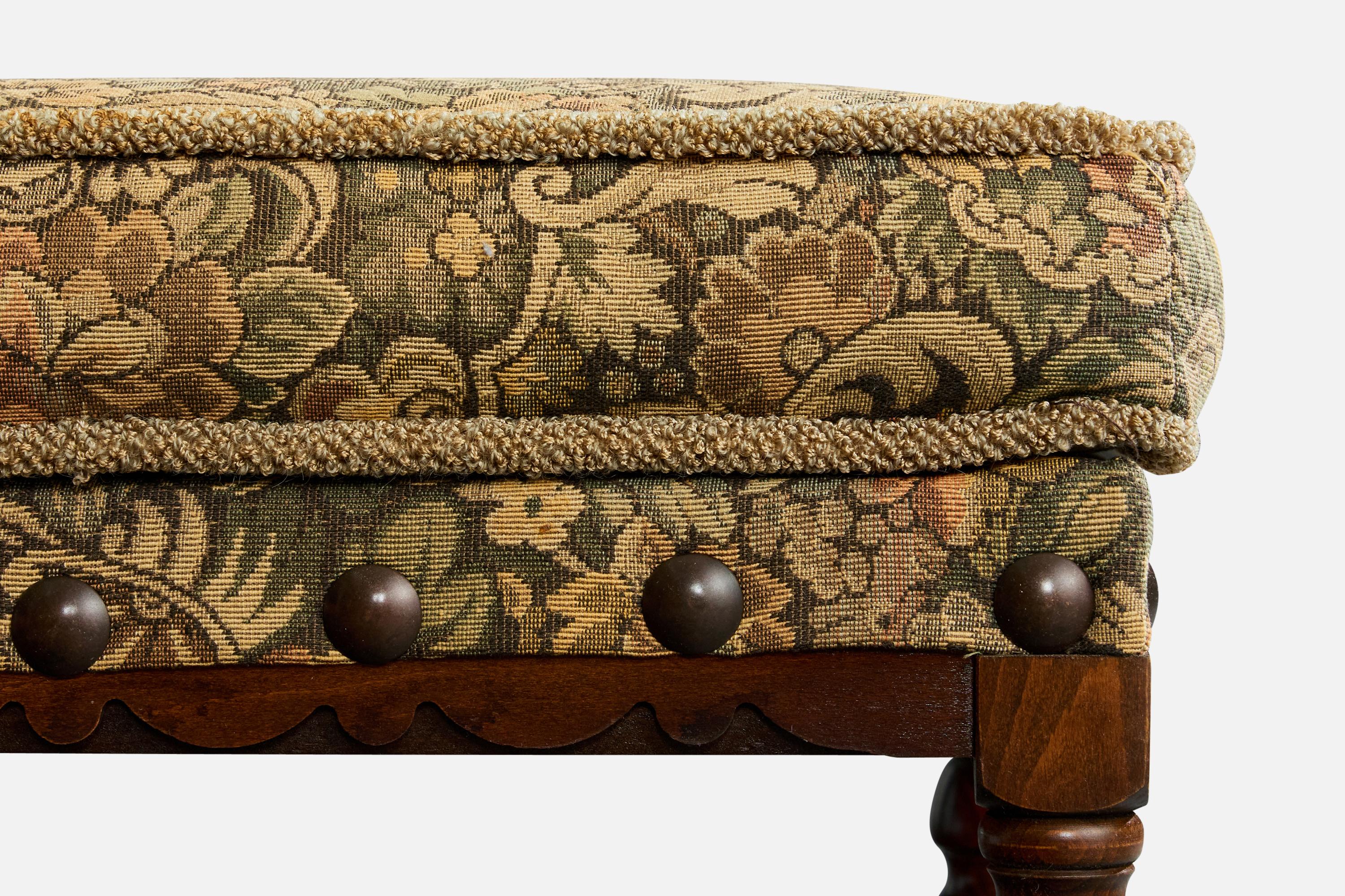 Ludvig Sturm Atribución, Taburete, Tela, Roble, Suecia, Década de 1940 en venta 1