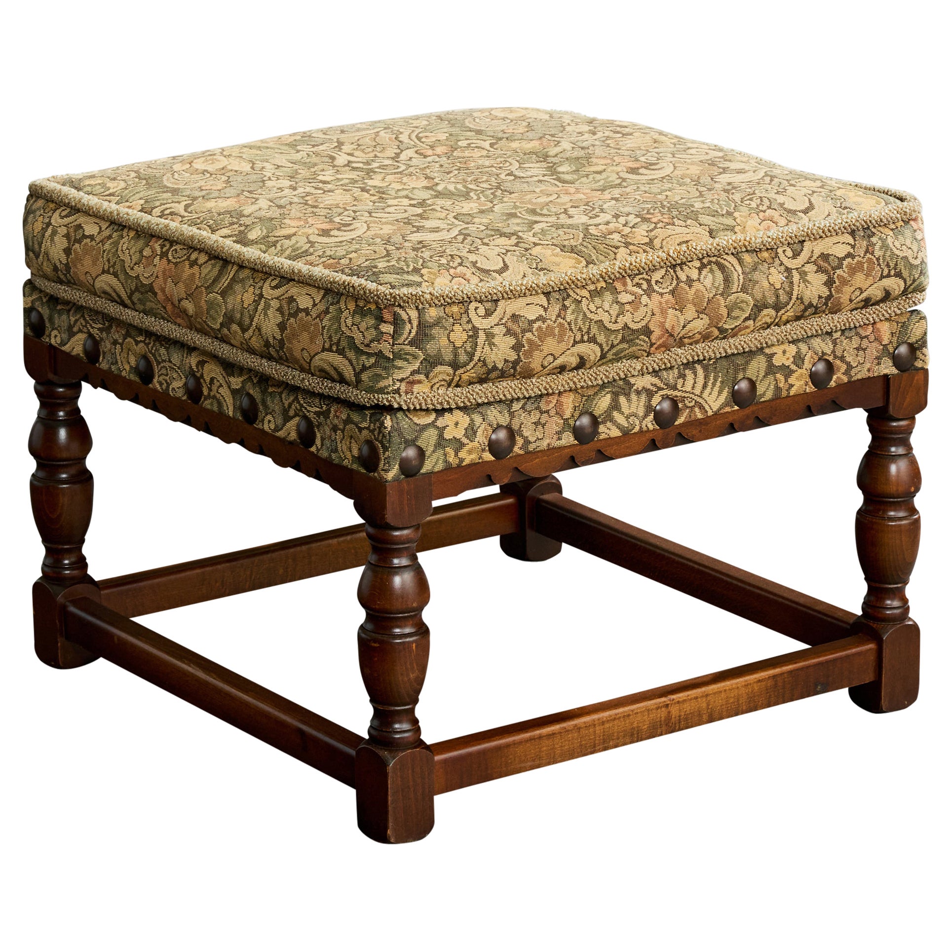 Ludvig Sturm Atribución, Taburete, Tela, Roble, Suecia, Década de 1940