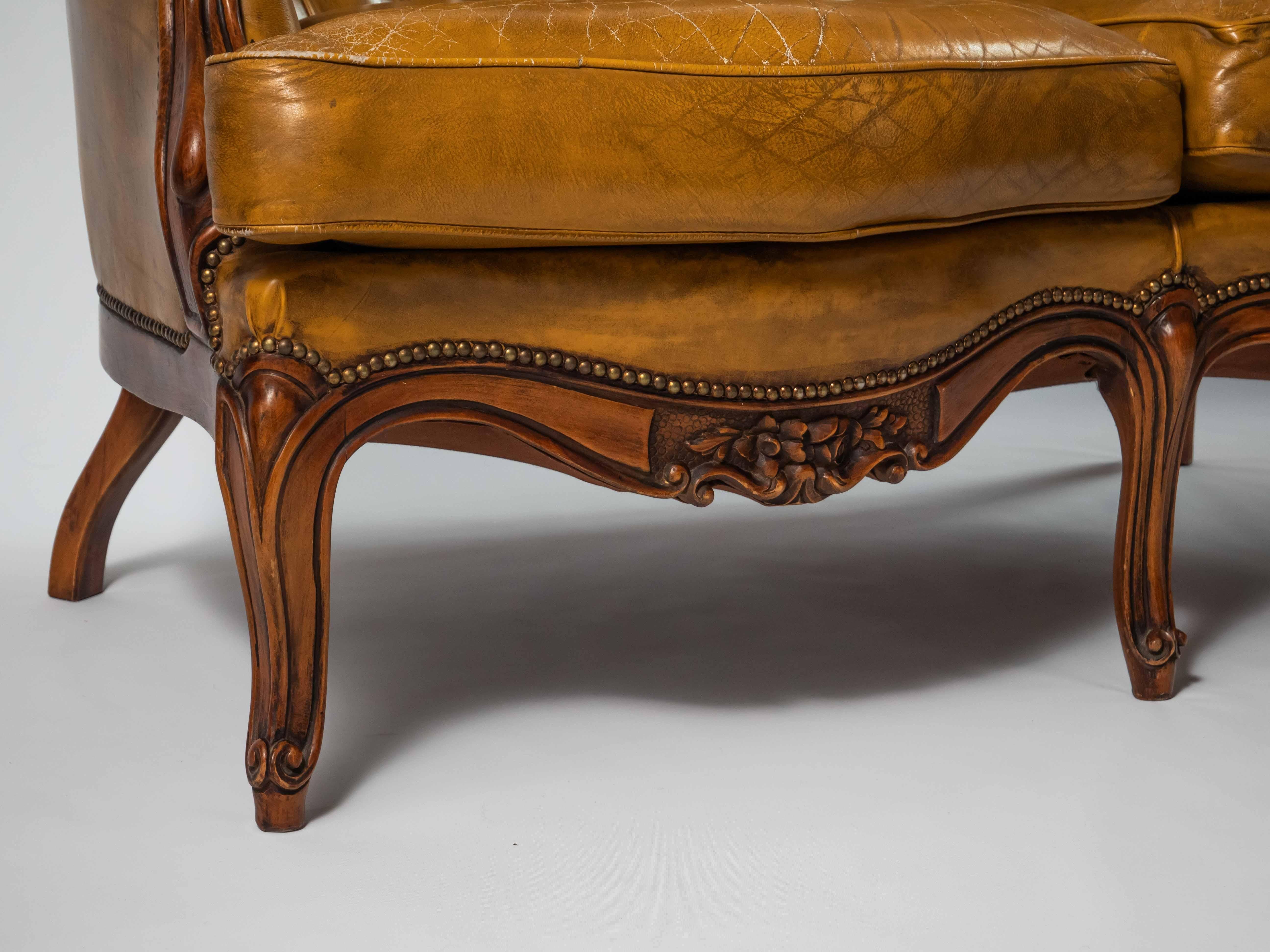 Leather Ludvík luxury leather sofa For Sale