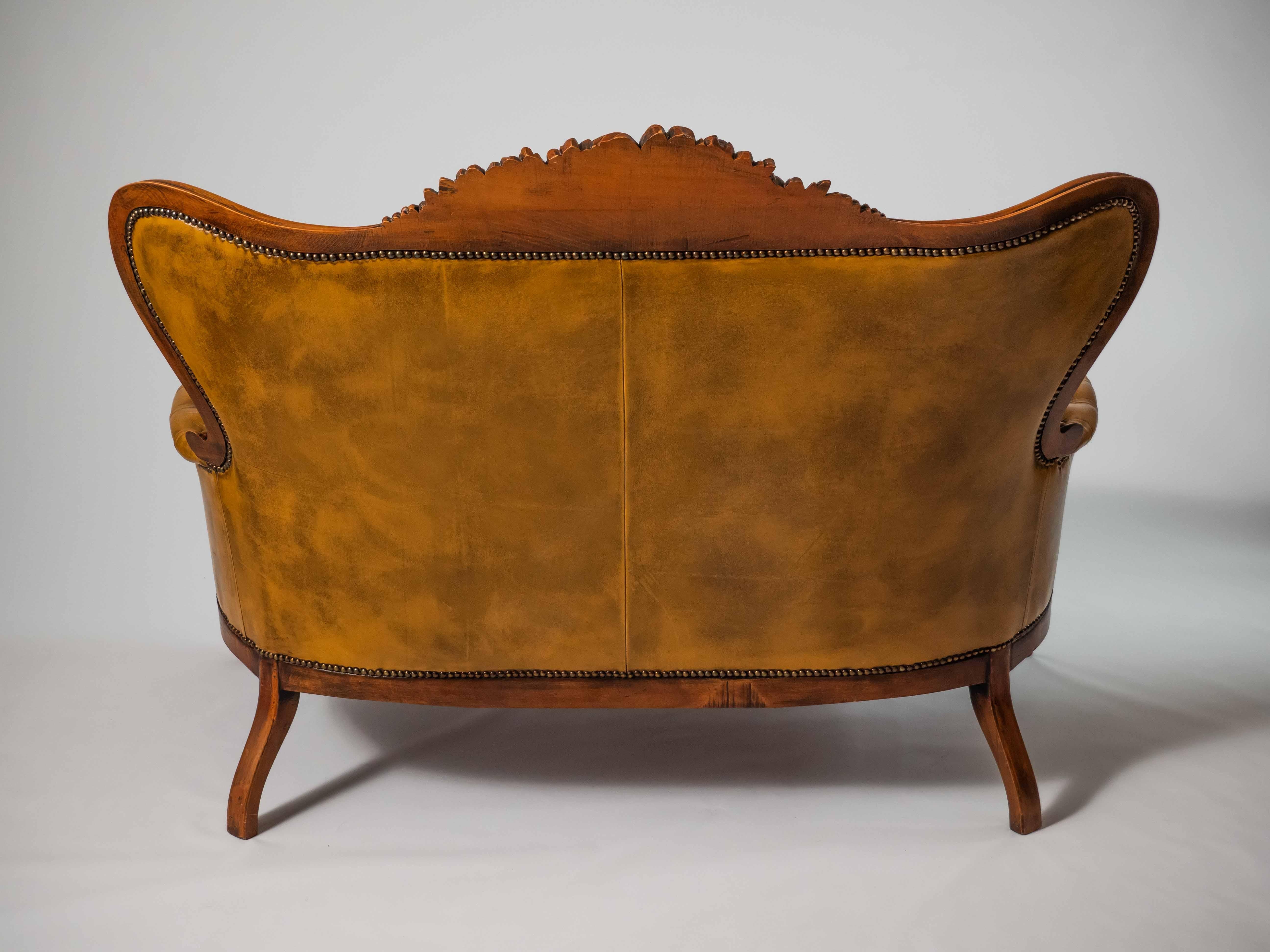 Ludvík luxury leather sofa For Sale 3
