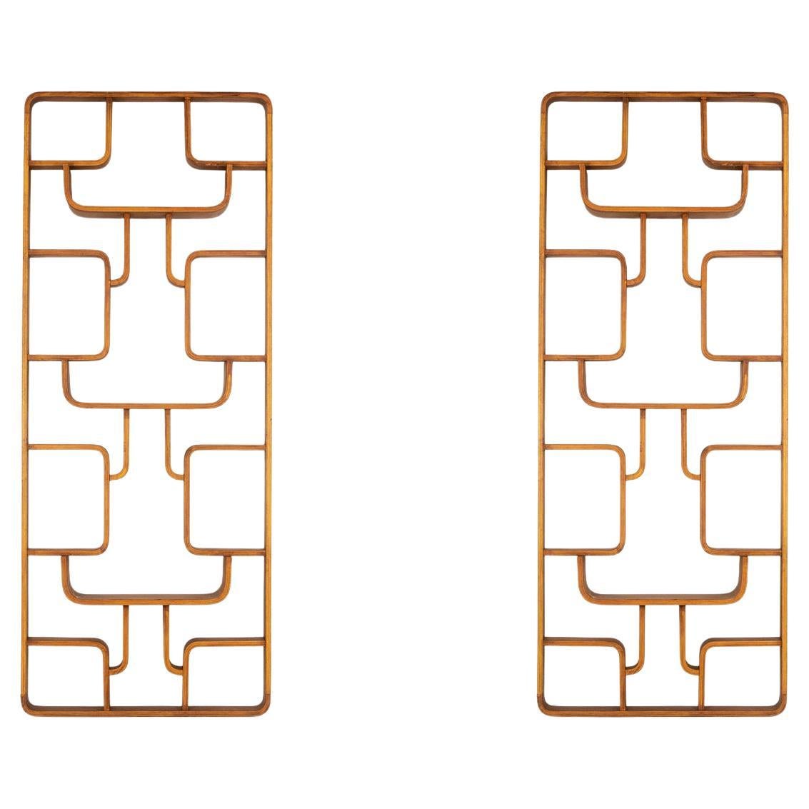 Ludvik Volak Wooden shelf or room divider. 1960s-1970s.