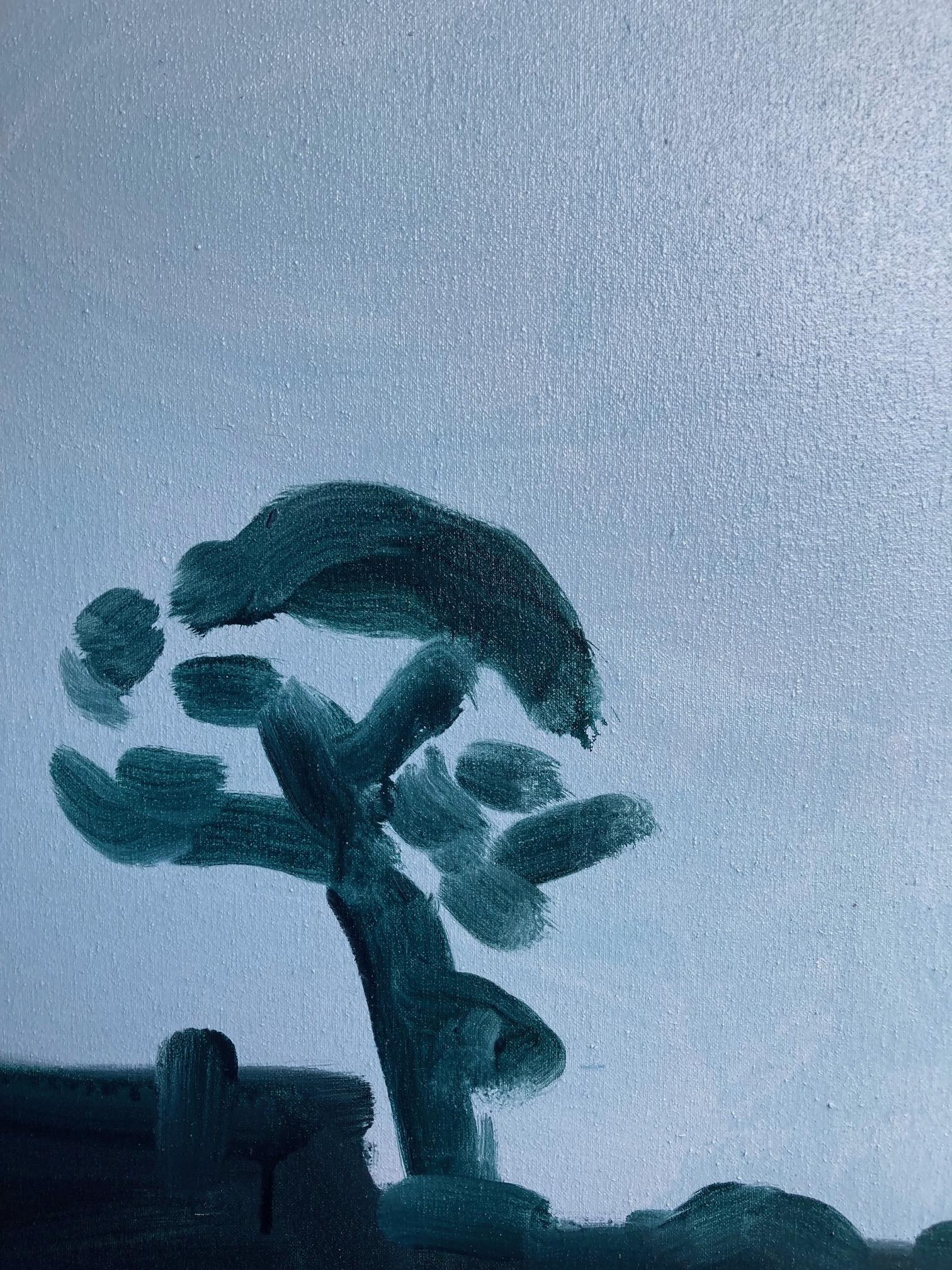 Cumulus - opera d'arte contemporanea clous, paesaggio minimalista - Painting di Ludwig Arnold