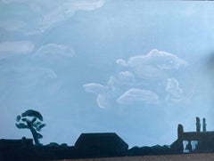 Cumulus - opera d'arte contemporanea clous, paesaggio minimalista