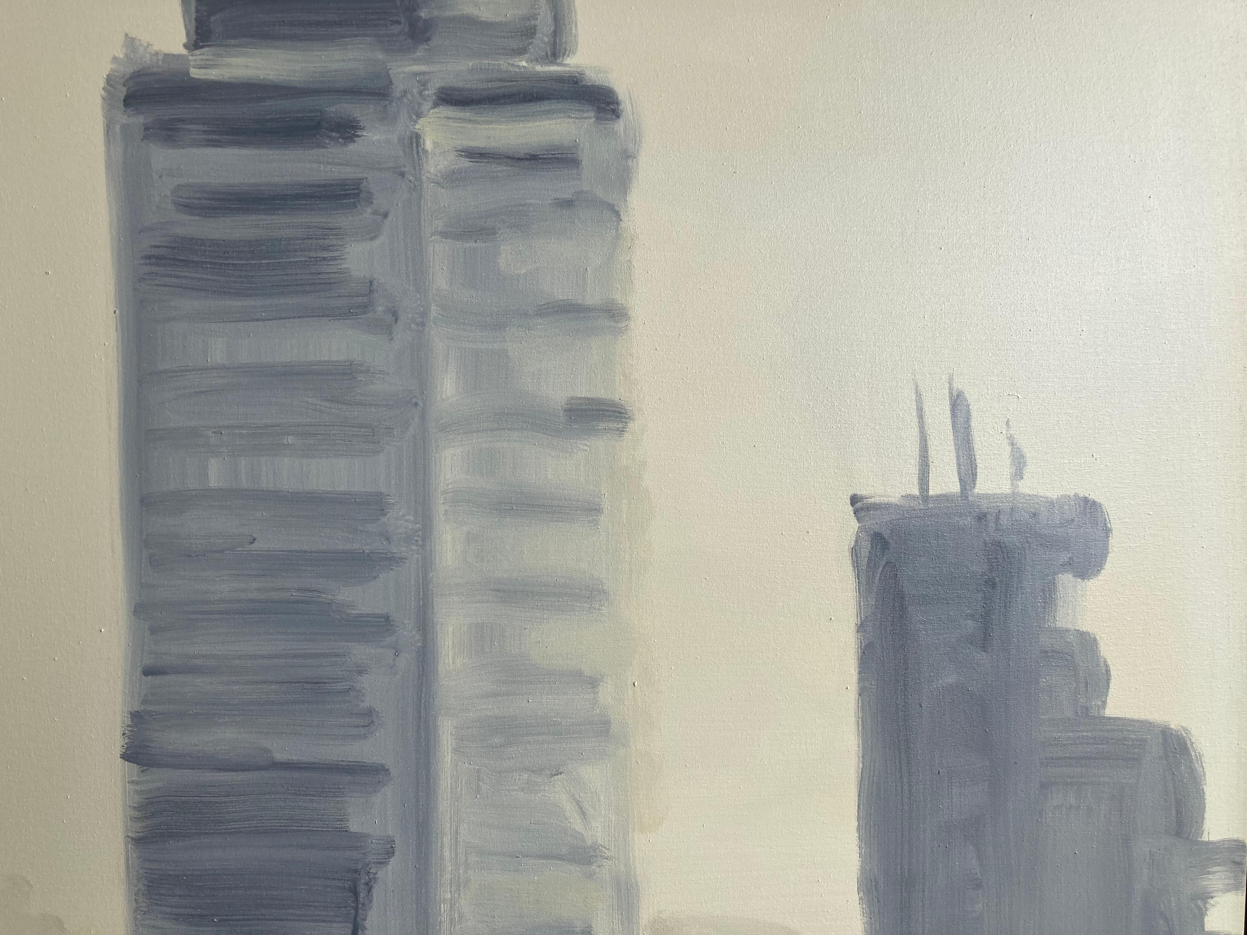 Sin Título (México) - obra de arte contemporáneo paisaje urbano minimalista - Painting de Ludwig Arnold