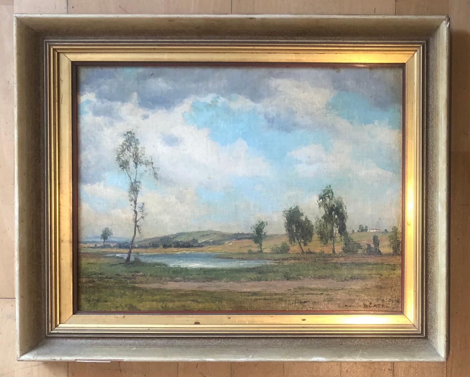 the pond - Painting by Ludwig BÜRGEL