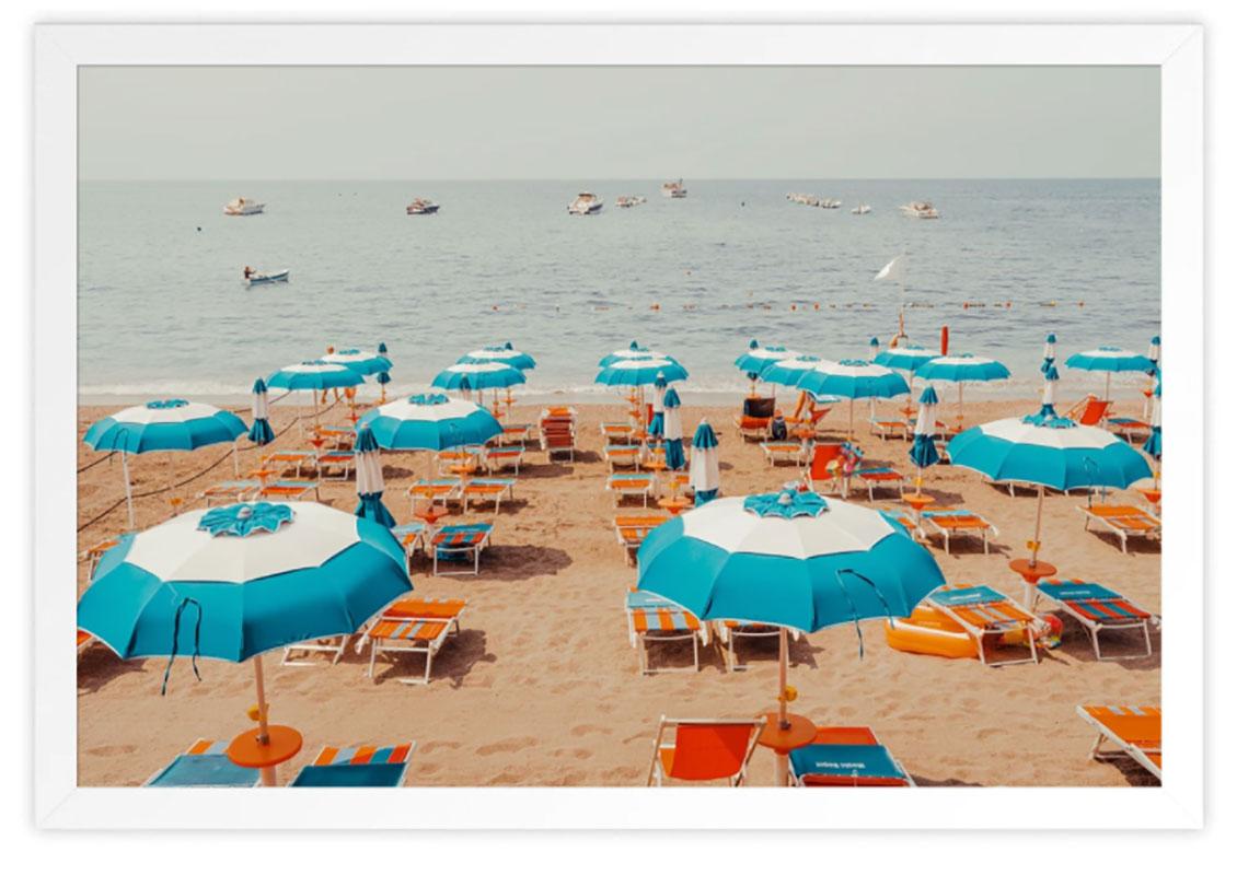 Amalfi Coast, Blue Umbrella For Sale 2