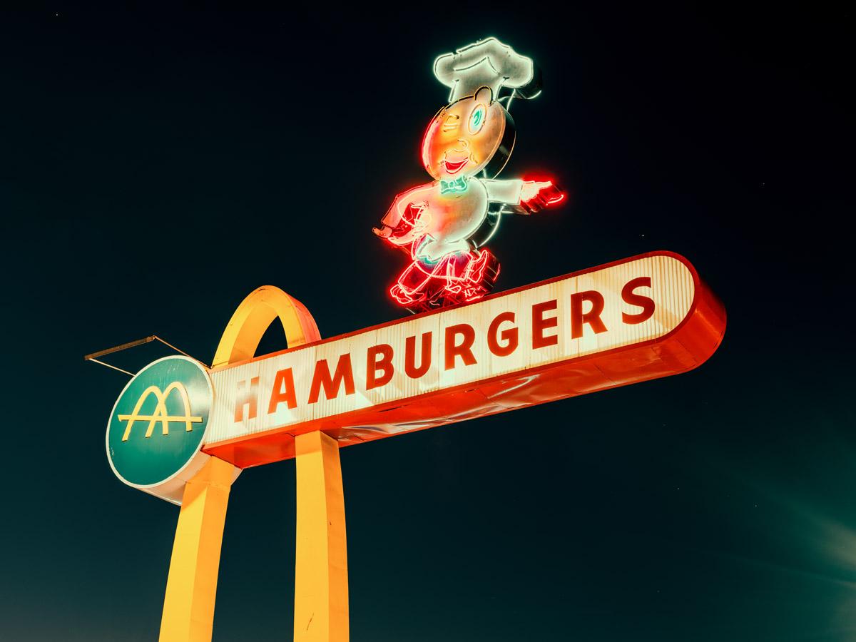 Ludwig Favre Landscape Photograph - Burger Sign