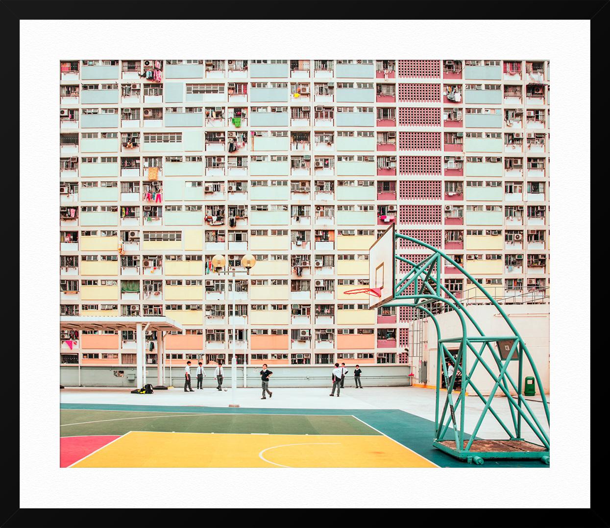 Hong Kong Playground 2 - Beige Landscape Photograph by Ludwig Favre